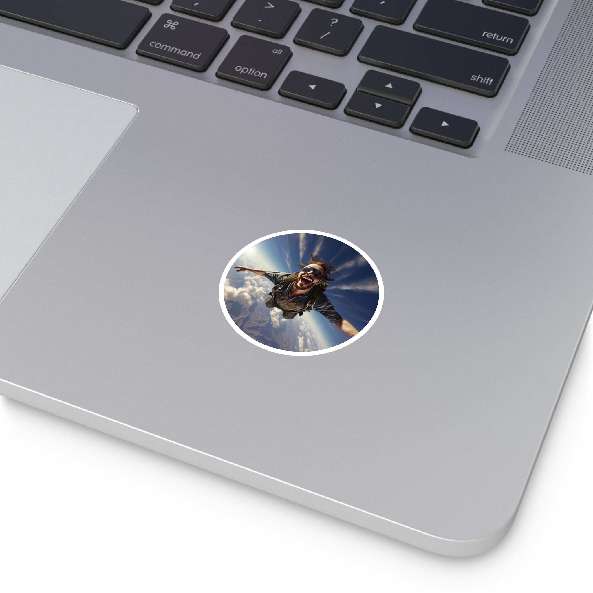 Skydiver Sticker, Adventure Art Design, Extreme Sports, Freedom Theme