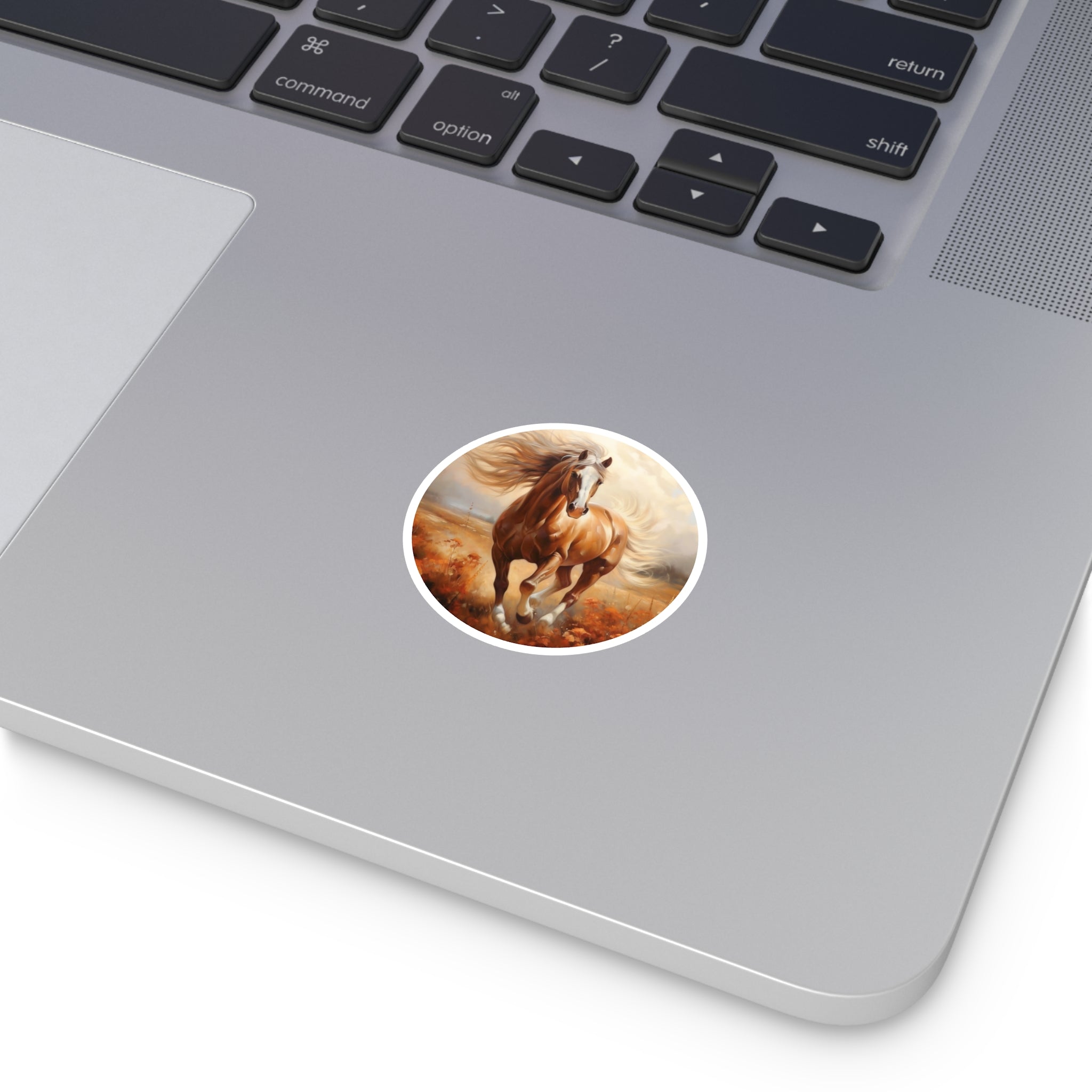 Brown Horse Running, Realistic Animal Sticker, Country Life Art, Nature Gift