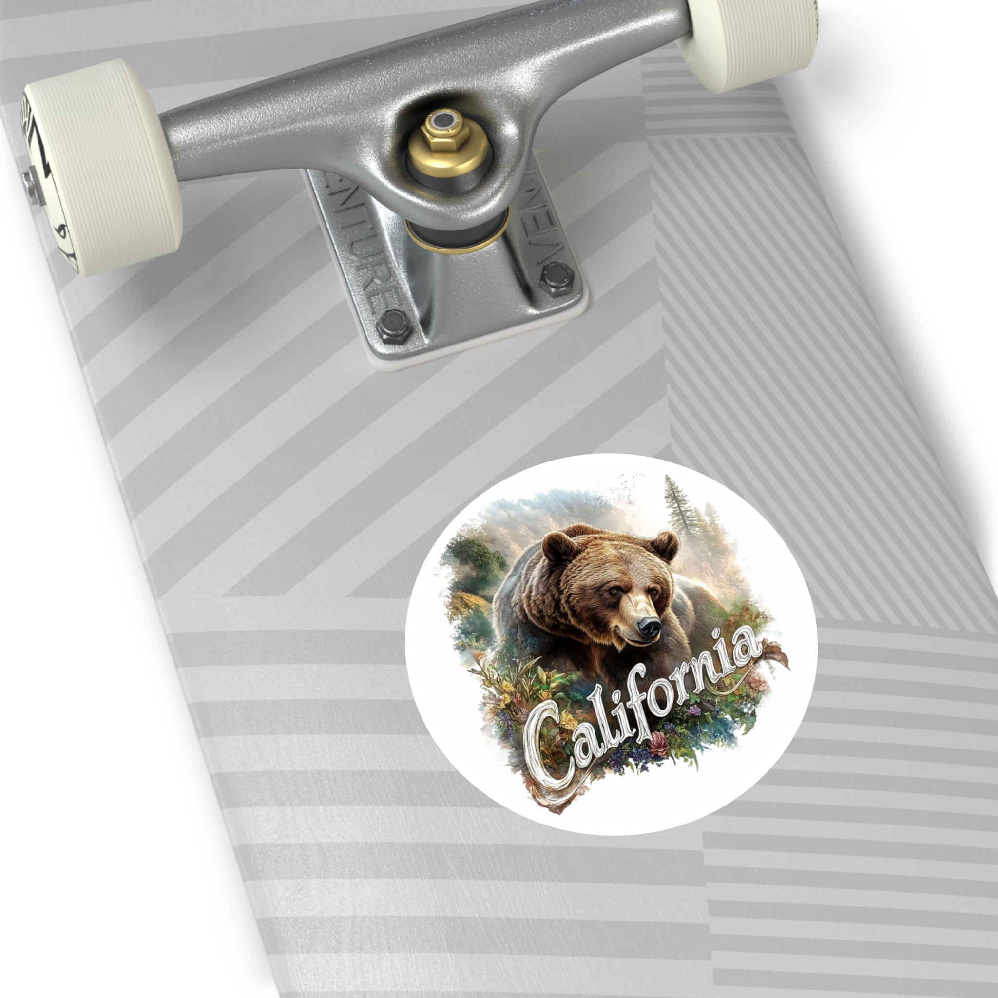 California Grizzly Sticker, Scenic Art, State Pride, Nature Design