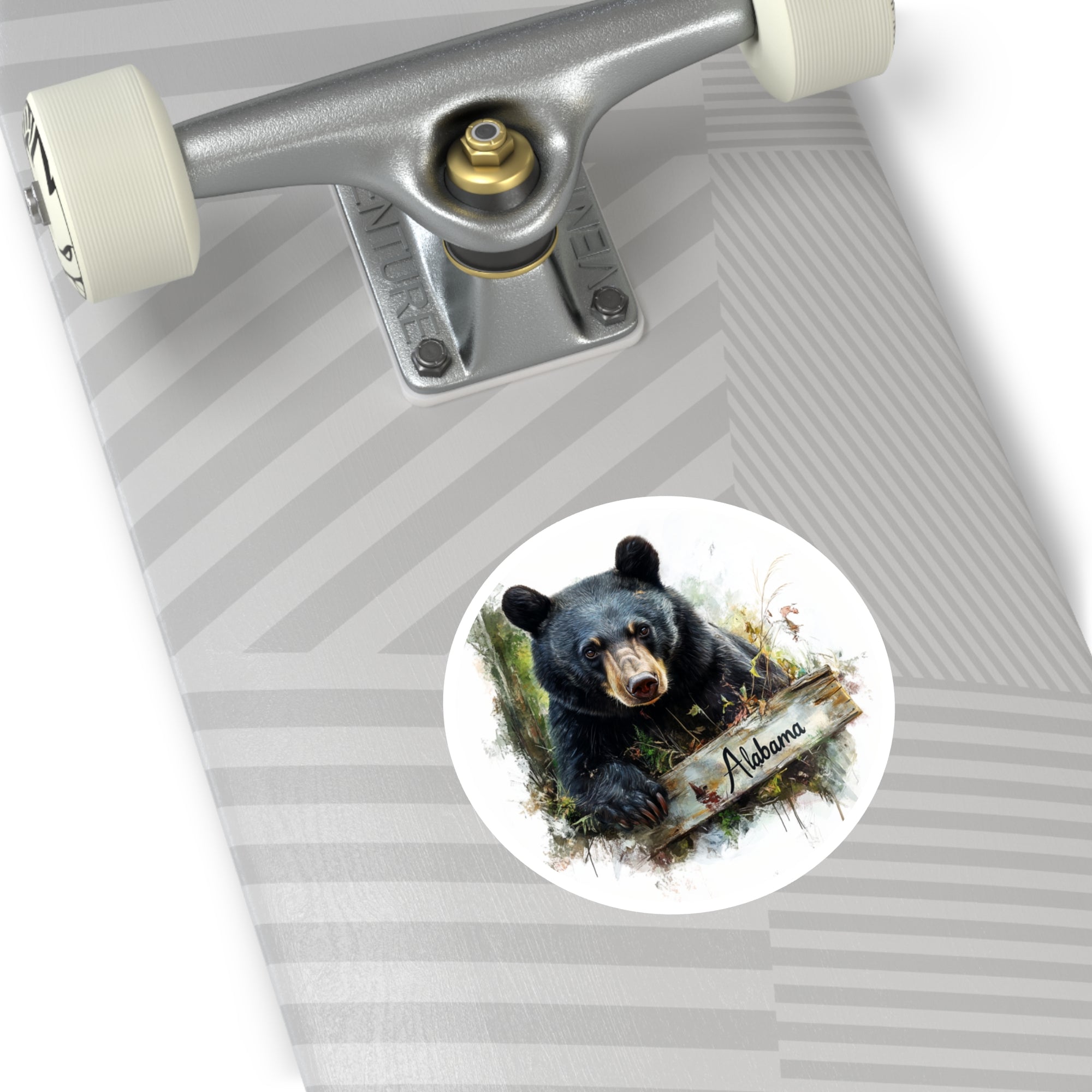 Alabama Bear, Forest Scene Sticker, Laptop or Journal, State Wildlife Design