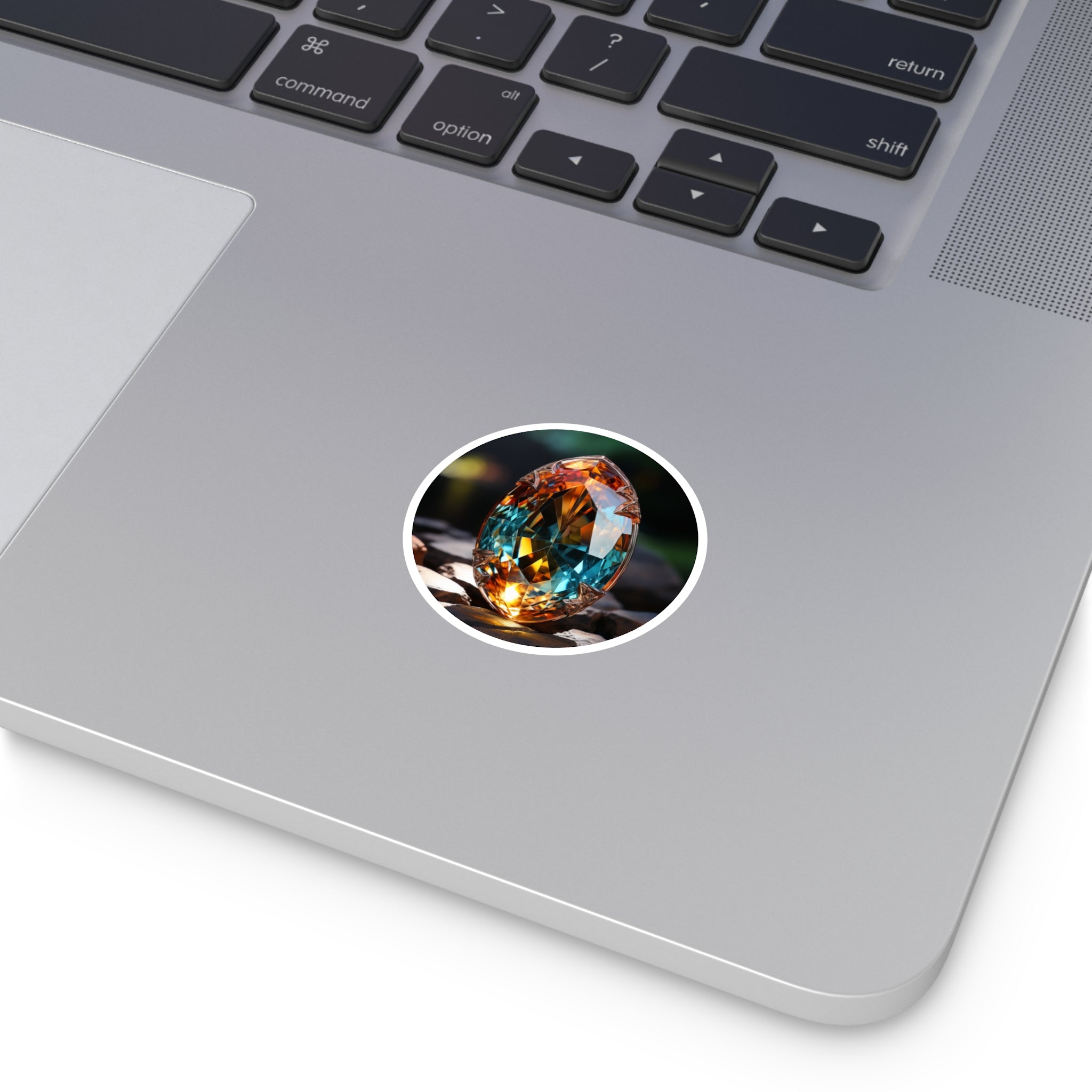 Topaz Gem, Detailed Art Sticker, Notebook Decor, Crystal Gift