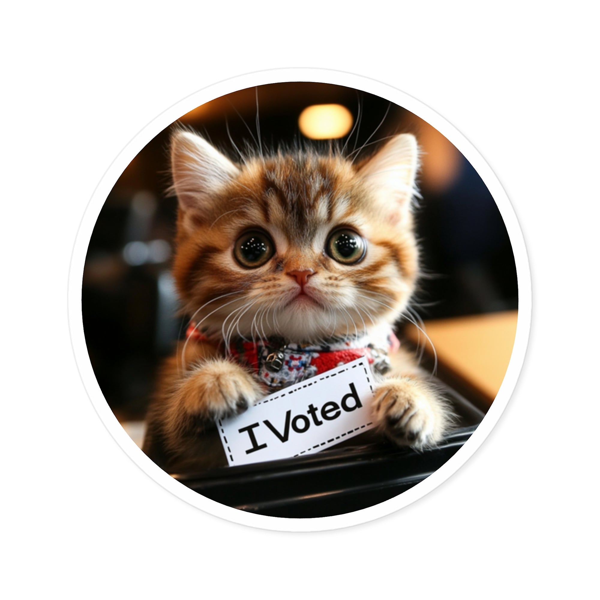 I Voted Cat, Cute Animal Sticker, Whimsical Art, Playful Design
