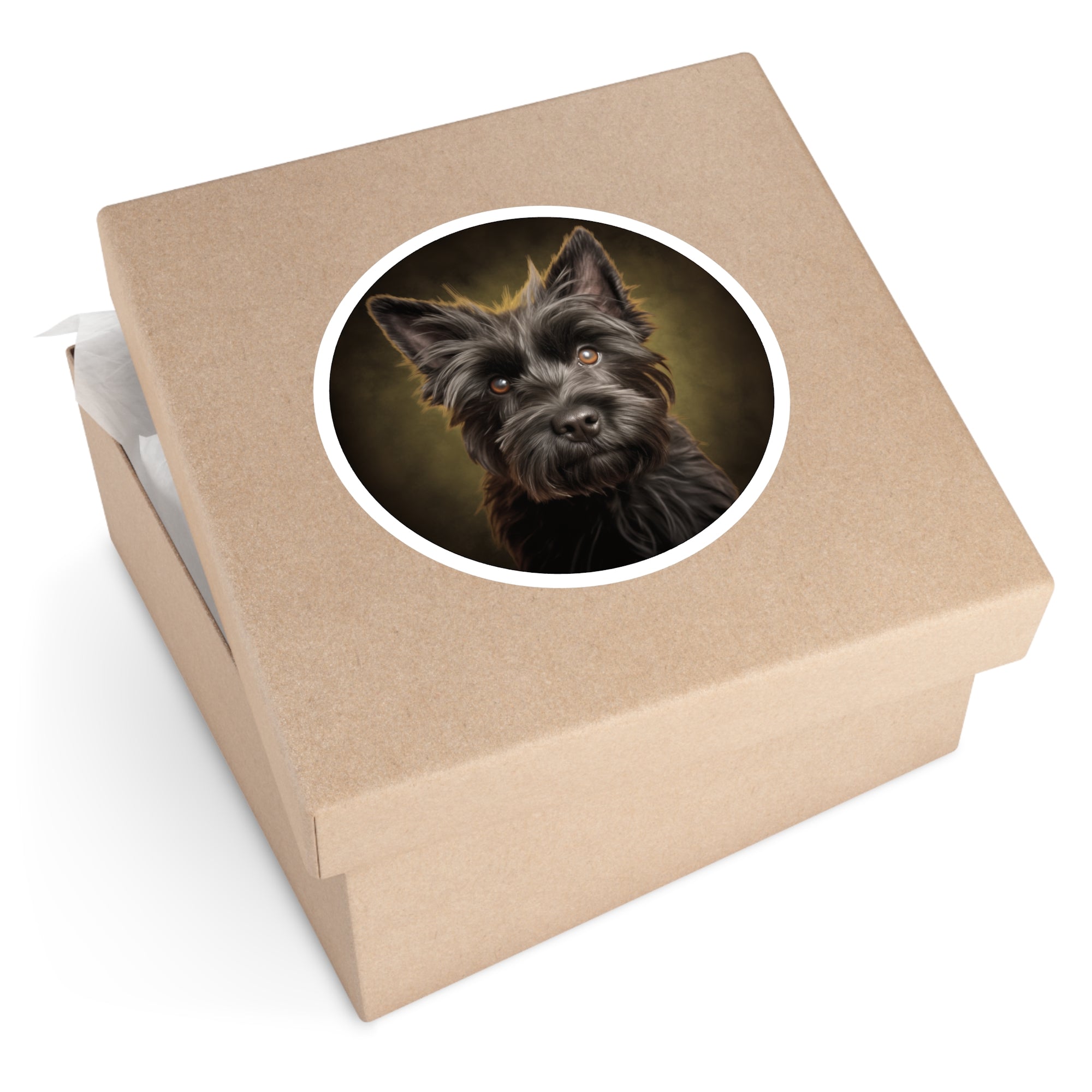 Cairn Terrier, Classic Portrait Sticker, Laptop Decal, Gift for Dog Lovers