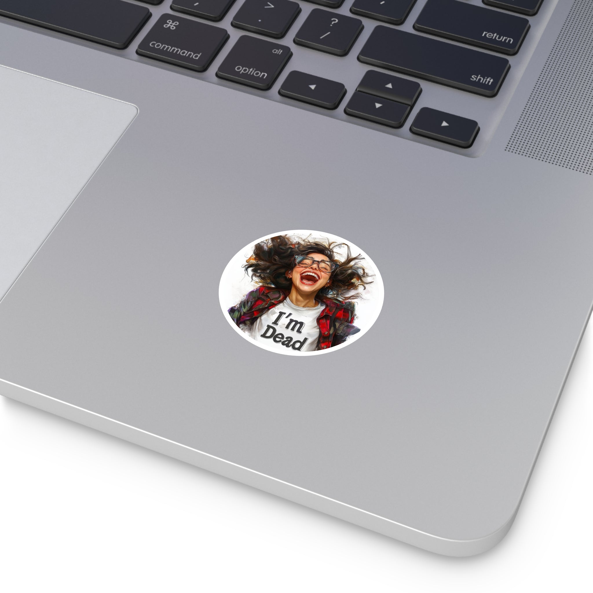 I’m Dead Sticker, Laughing Person Art, Fun Reaction Design, Meme Gift