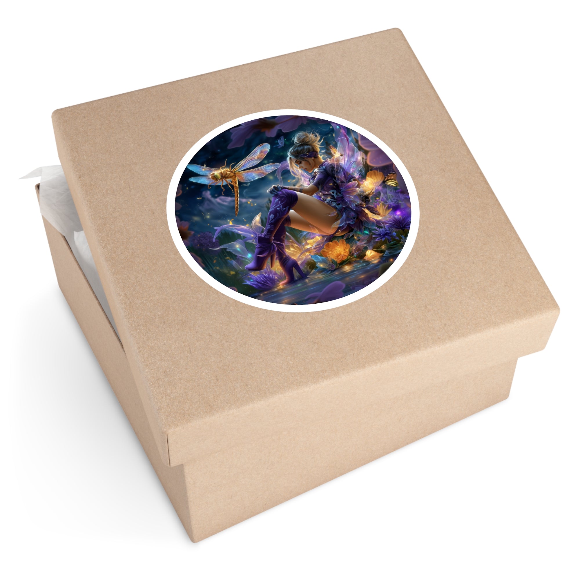 Purple Dragonfly Spirit Sticker