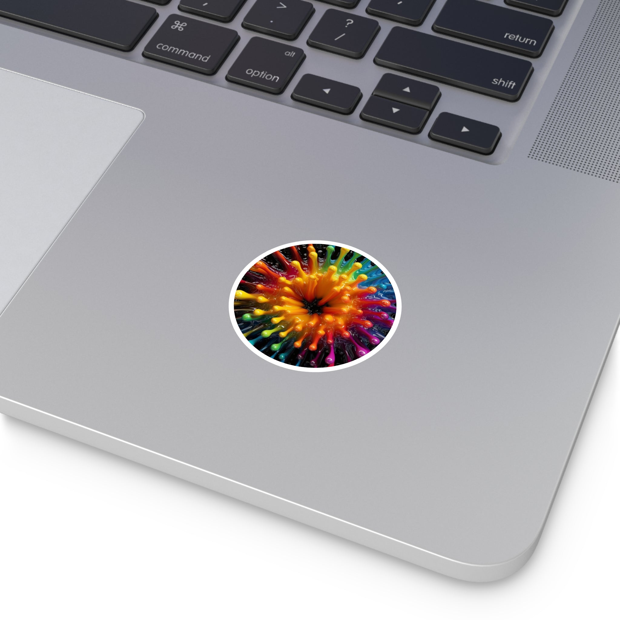 Color Burst Fireworks Sticker, Trippy Design, Explosive Art, Rainbow Pop