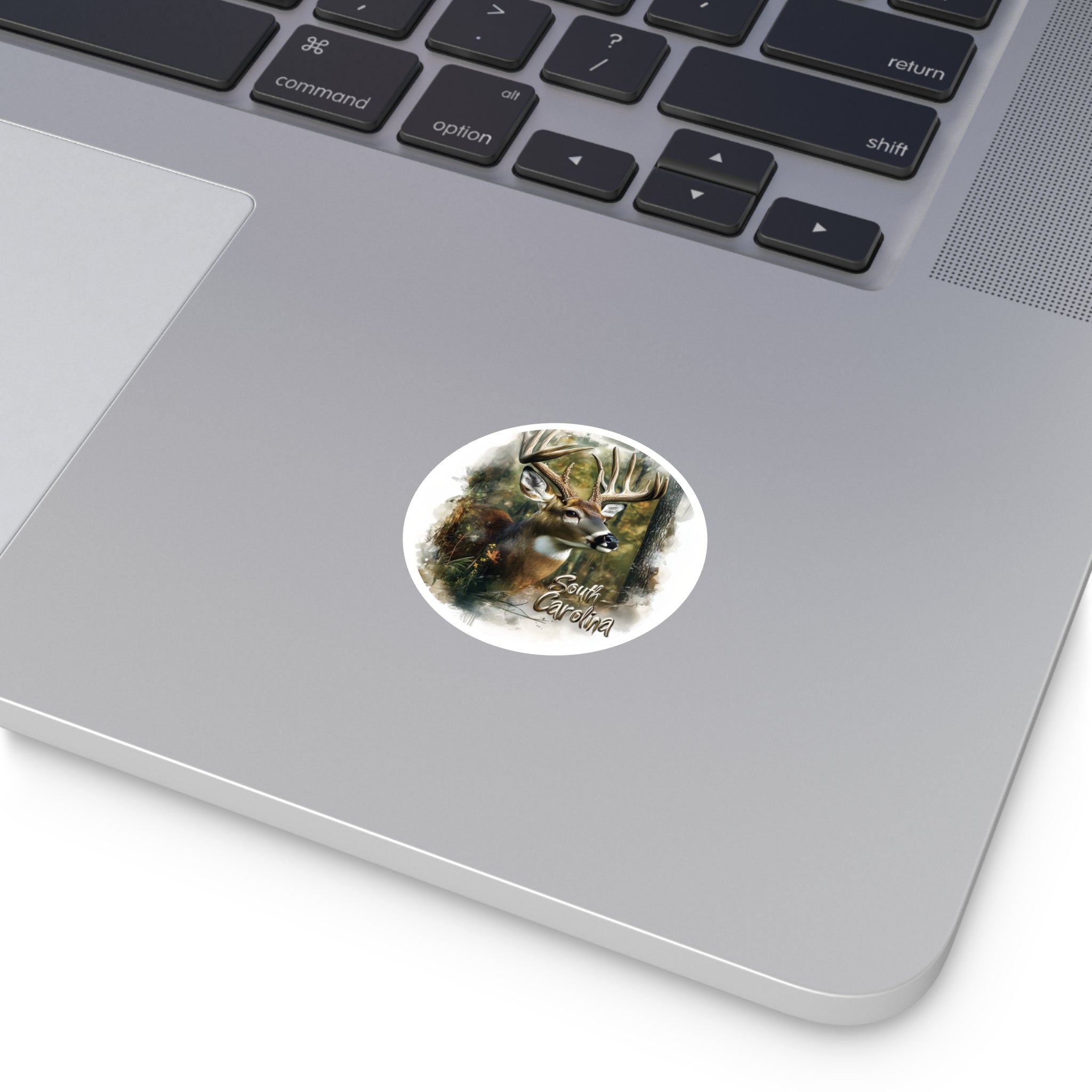 South Carolina Deer Sticker, State Wildlife Design, Woodland Nature Art, Rustic Outdoors