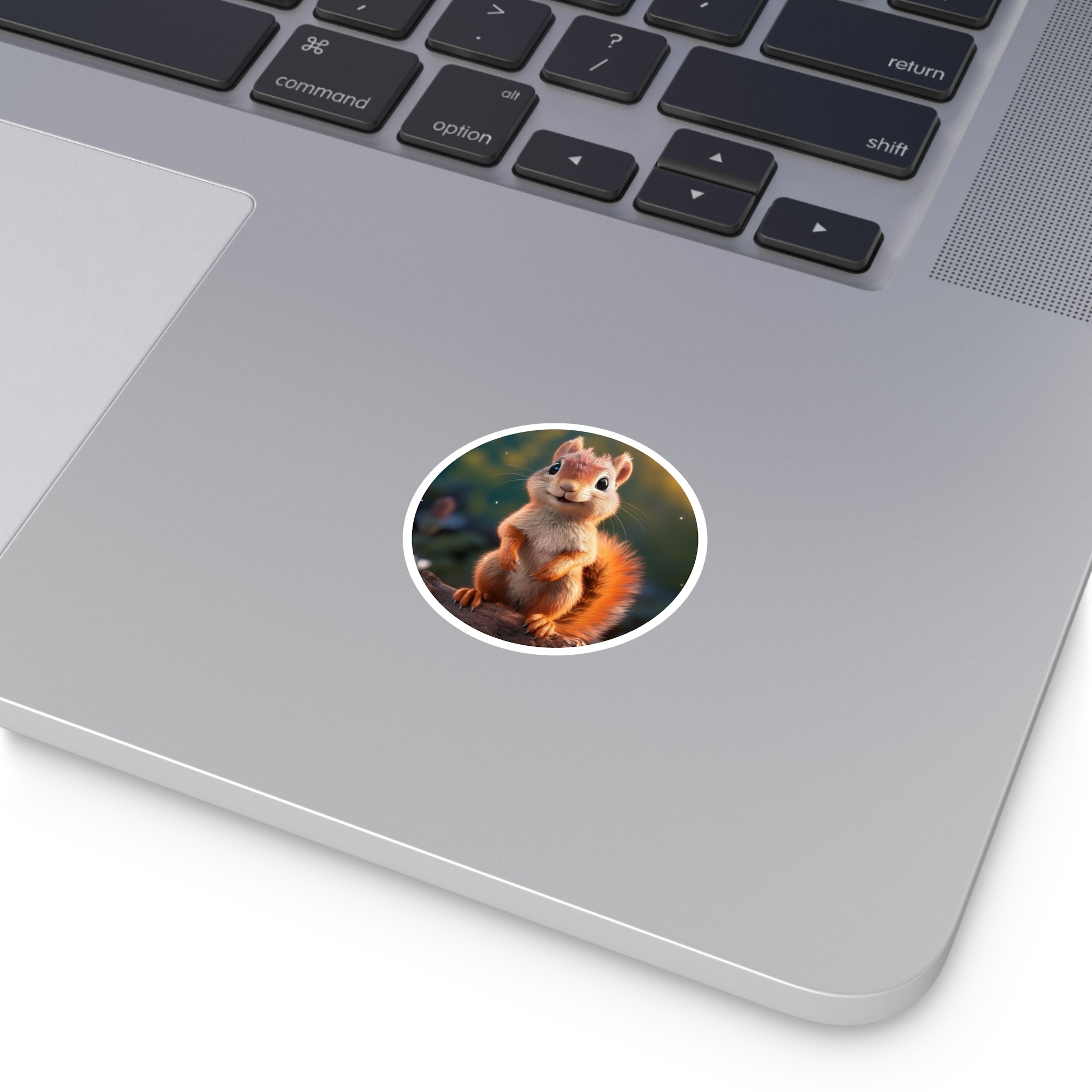 Happy Squirrel, Woodland Sticker, Cute Animal, Joyful Forest Art