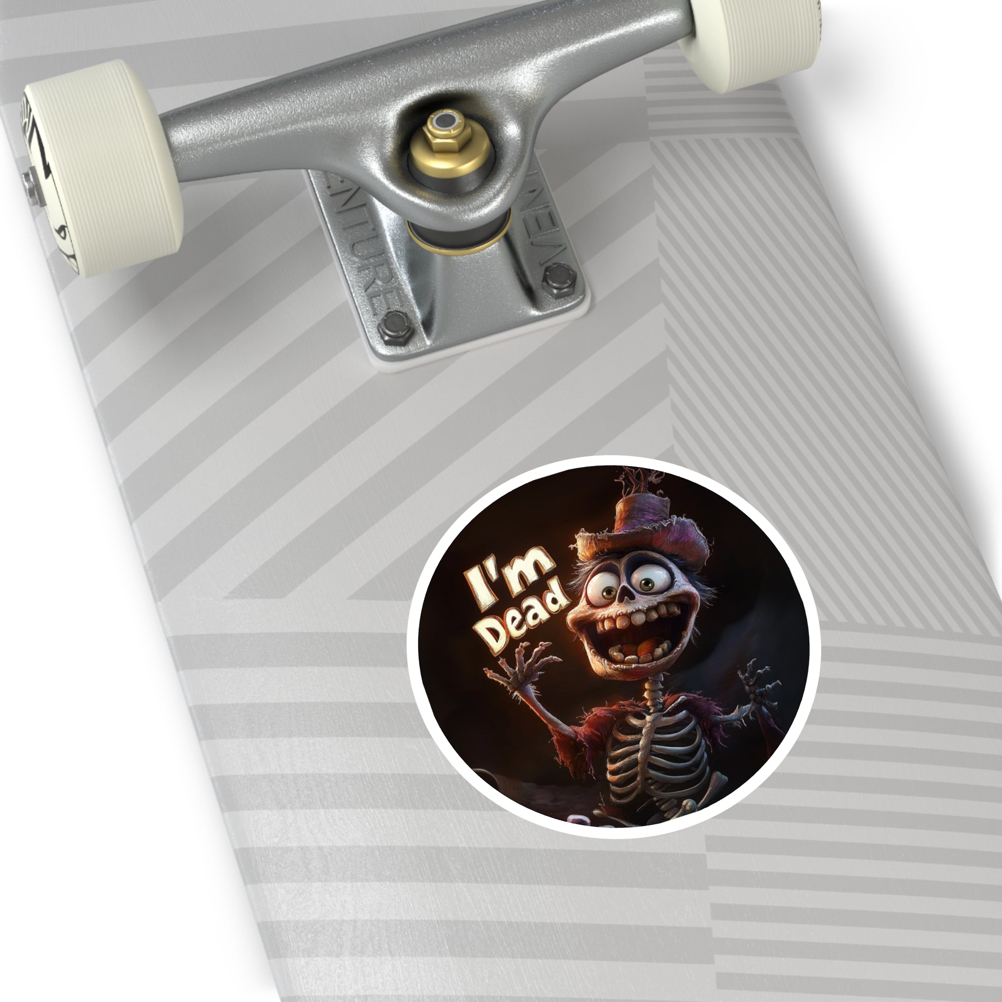 I’m Dead Sticker, Funny Skeleton Art, Halloween Humor Design, Spooky Gift