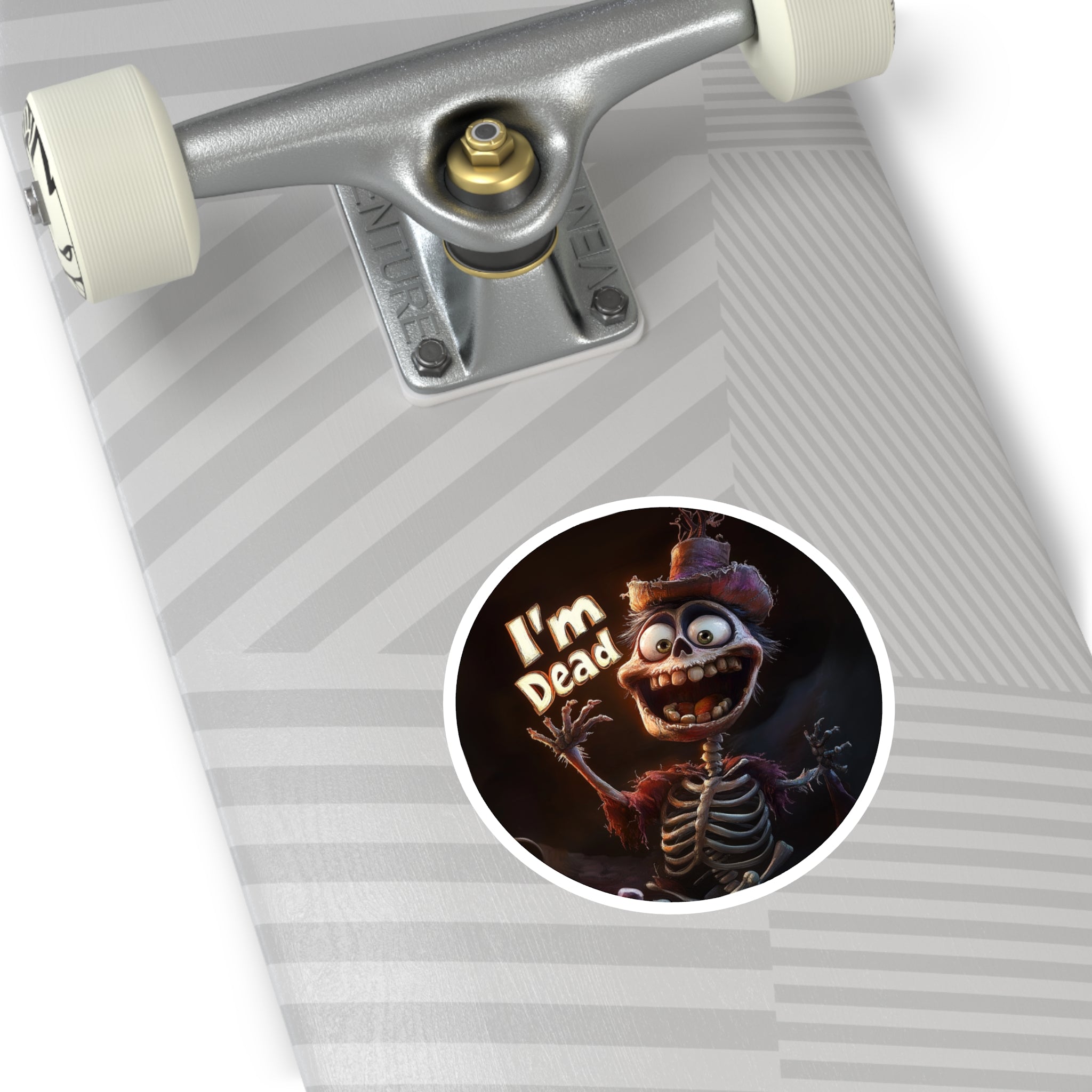 I’m Dead Sticker, Funny Skeleton Art, Halloween Humor Design, Spooky Gift