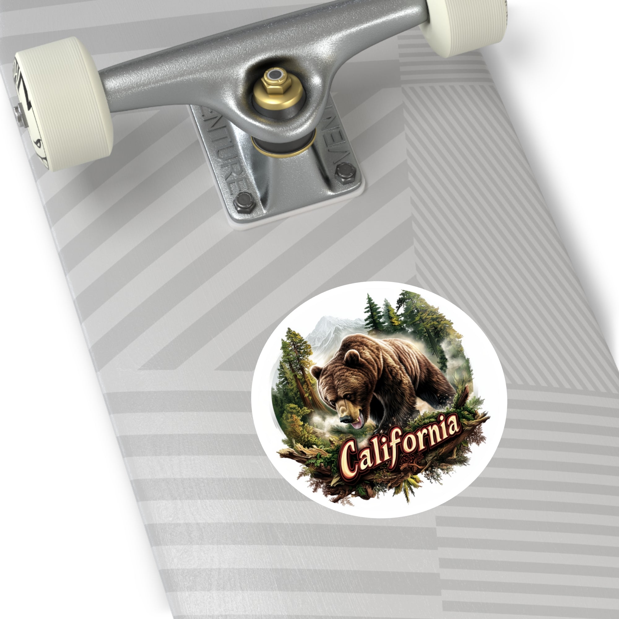 California Bear Sticker, State Animal Art, Nature Scene, Wild Adventure