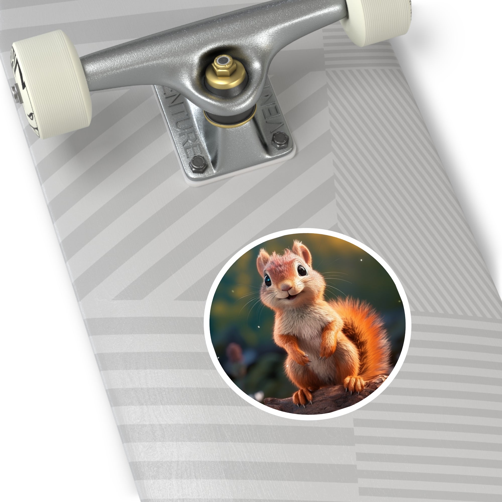 Happy Squirrel, Woodland Sticker, Cute Animal, Joyful Forest Art