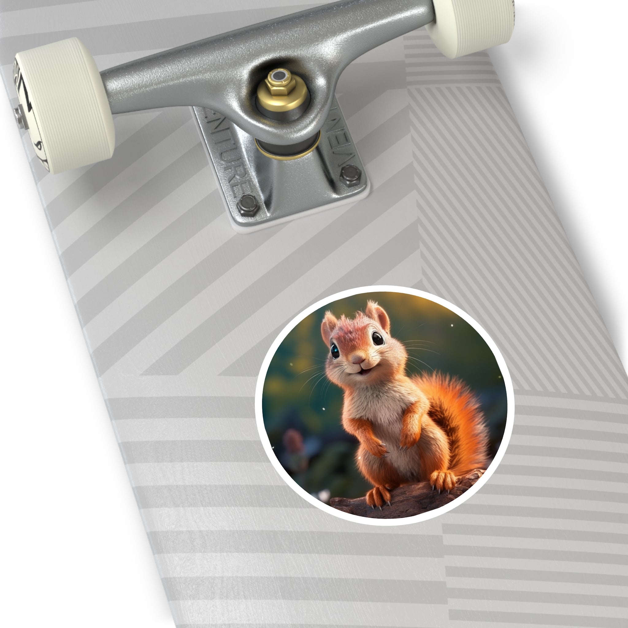 Happy Squirrel, Woodland Sticker, Cute Animal, Joyful Forest Art