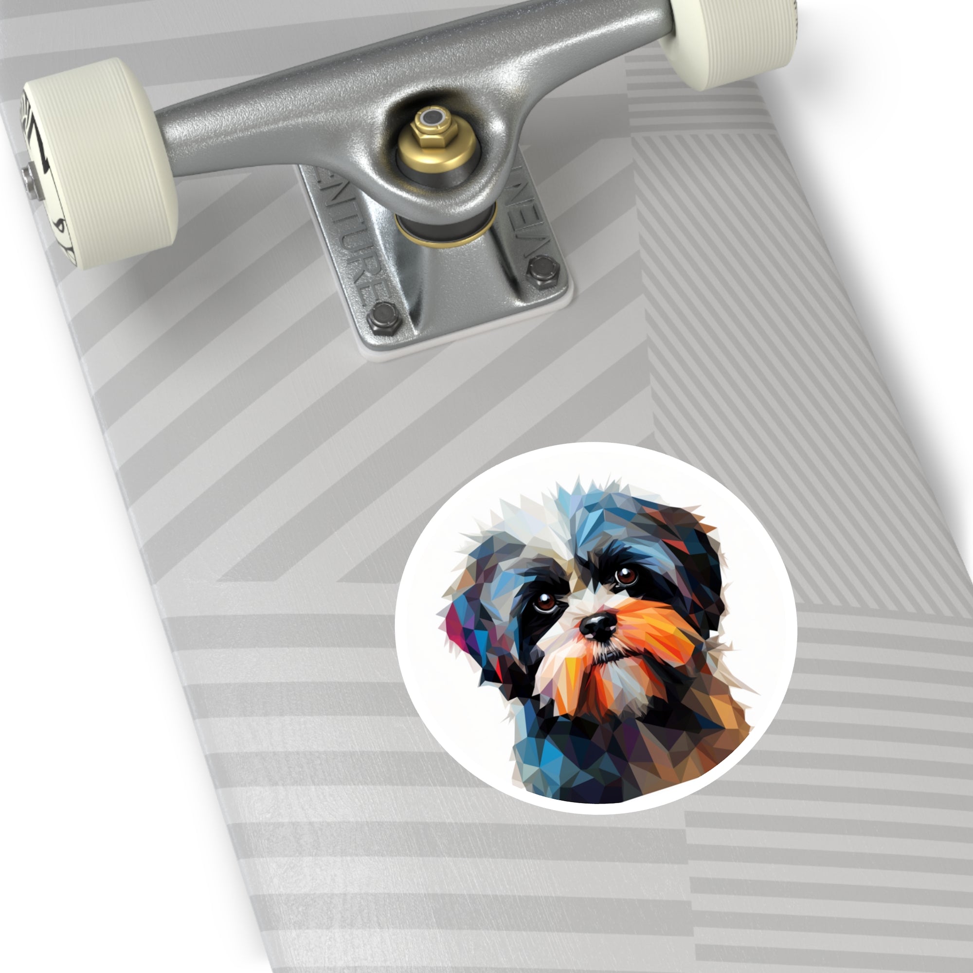 Geometric Shih Tzu Sticker, Modern Dog Art, Polygon Design, Pet Lover Gift