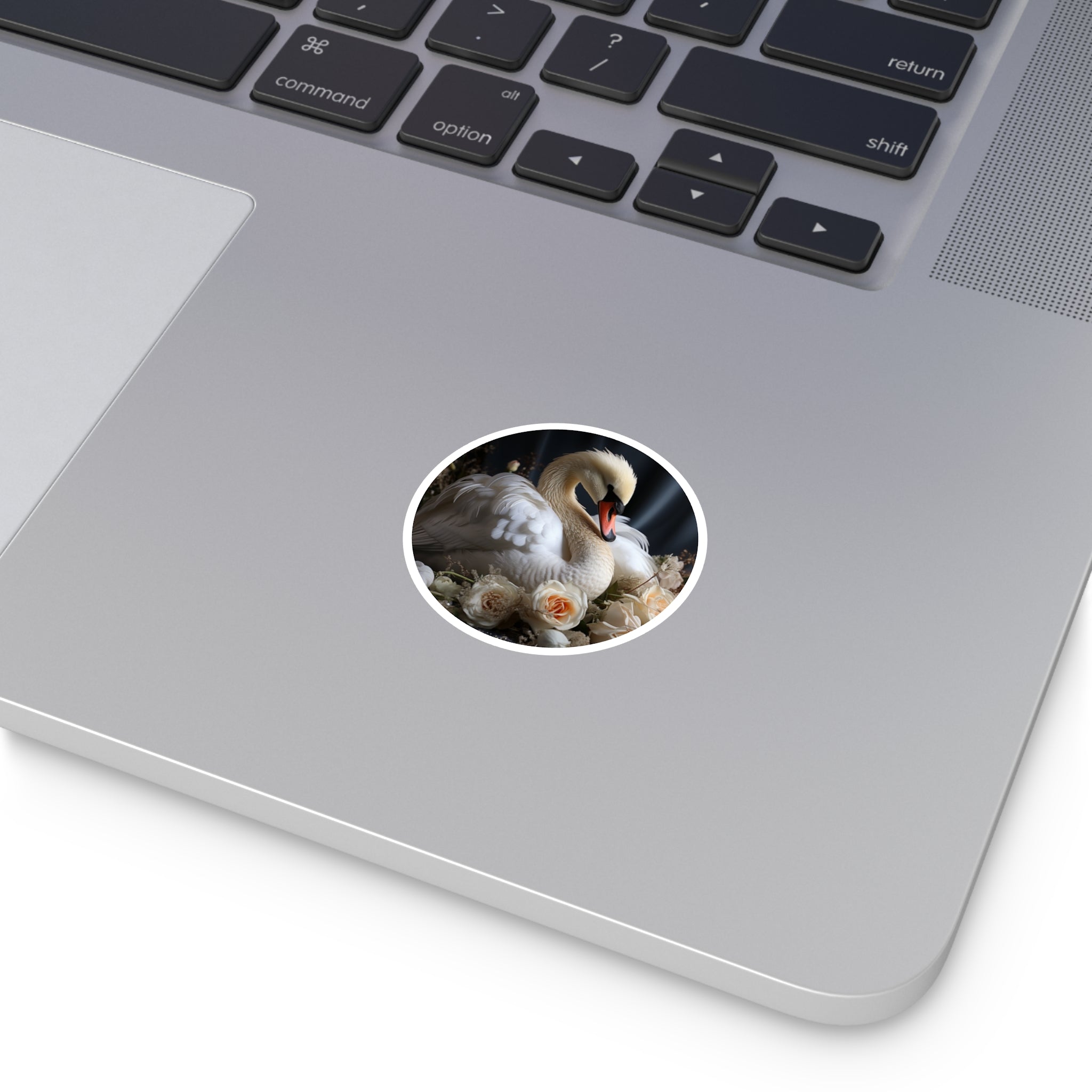 Mute Swan Sticker, Elegant Bird Art, Realistic Feather Design, Romantic Gift