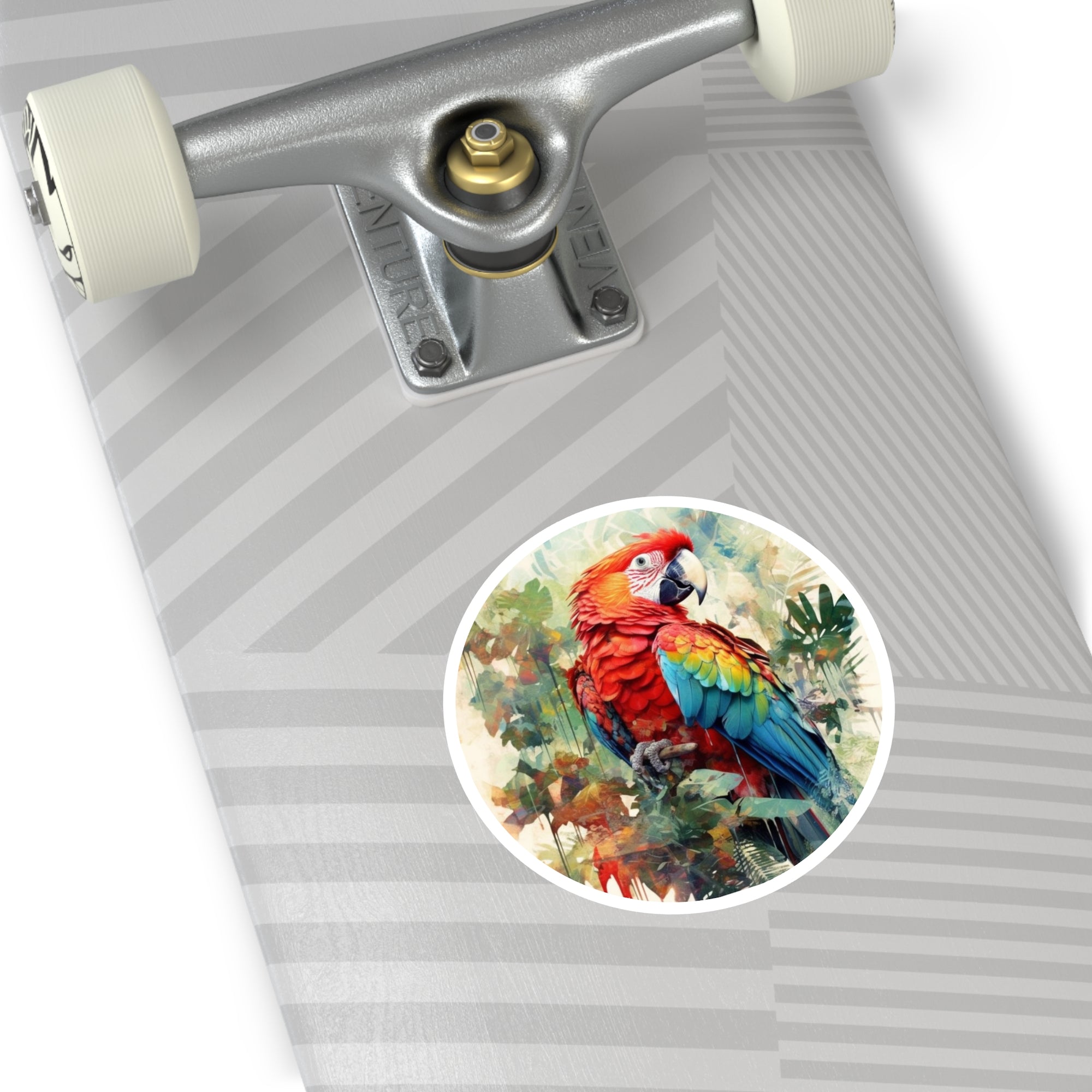 Colorful Parrot Sticker, Jungle Art, Tropical Design, Bird Lover Gift