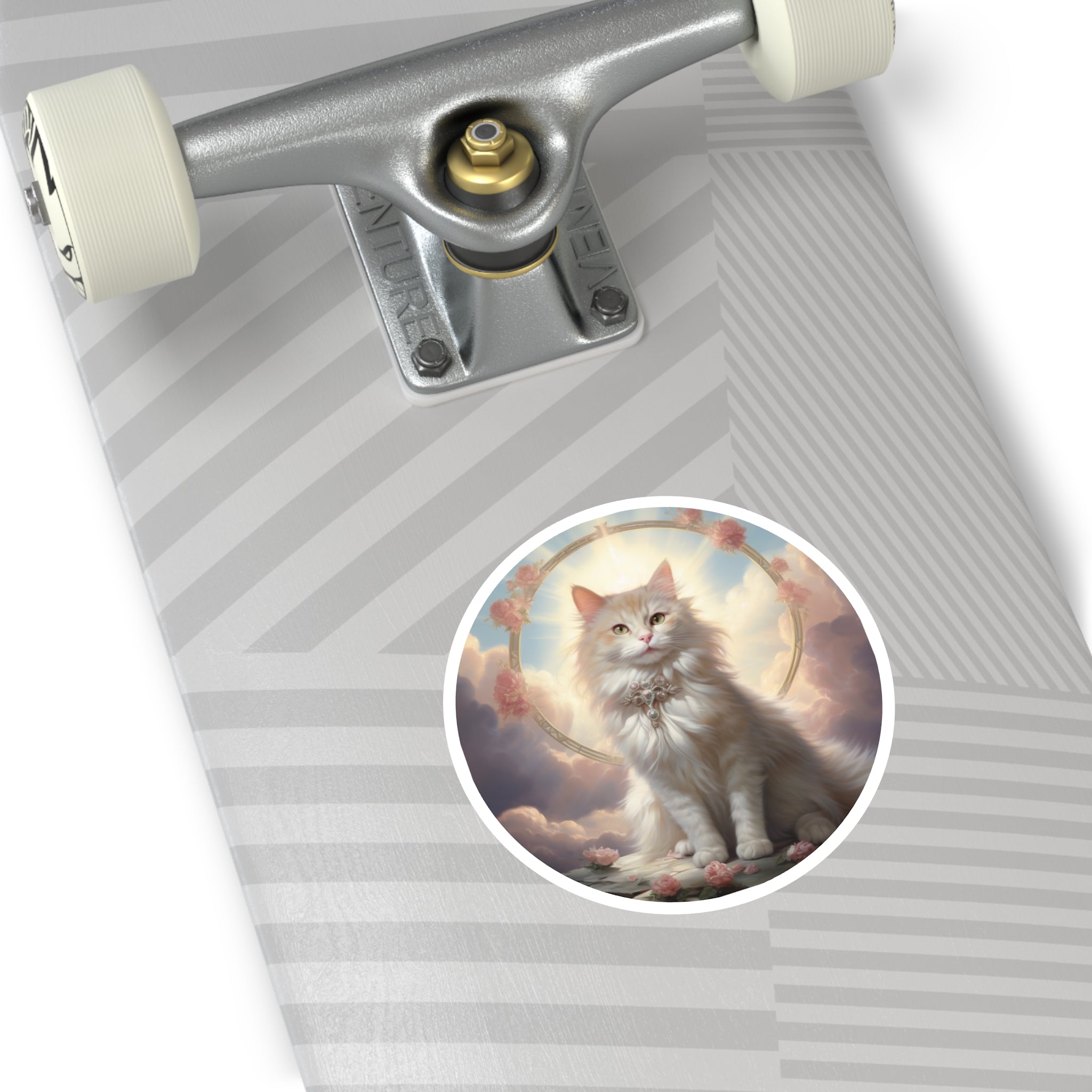 Serene Cat, Soft Art Sticker, Journal Decor, Gentle Gift