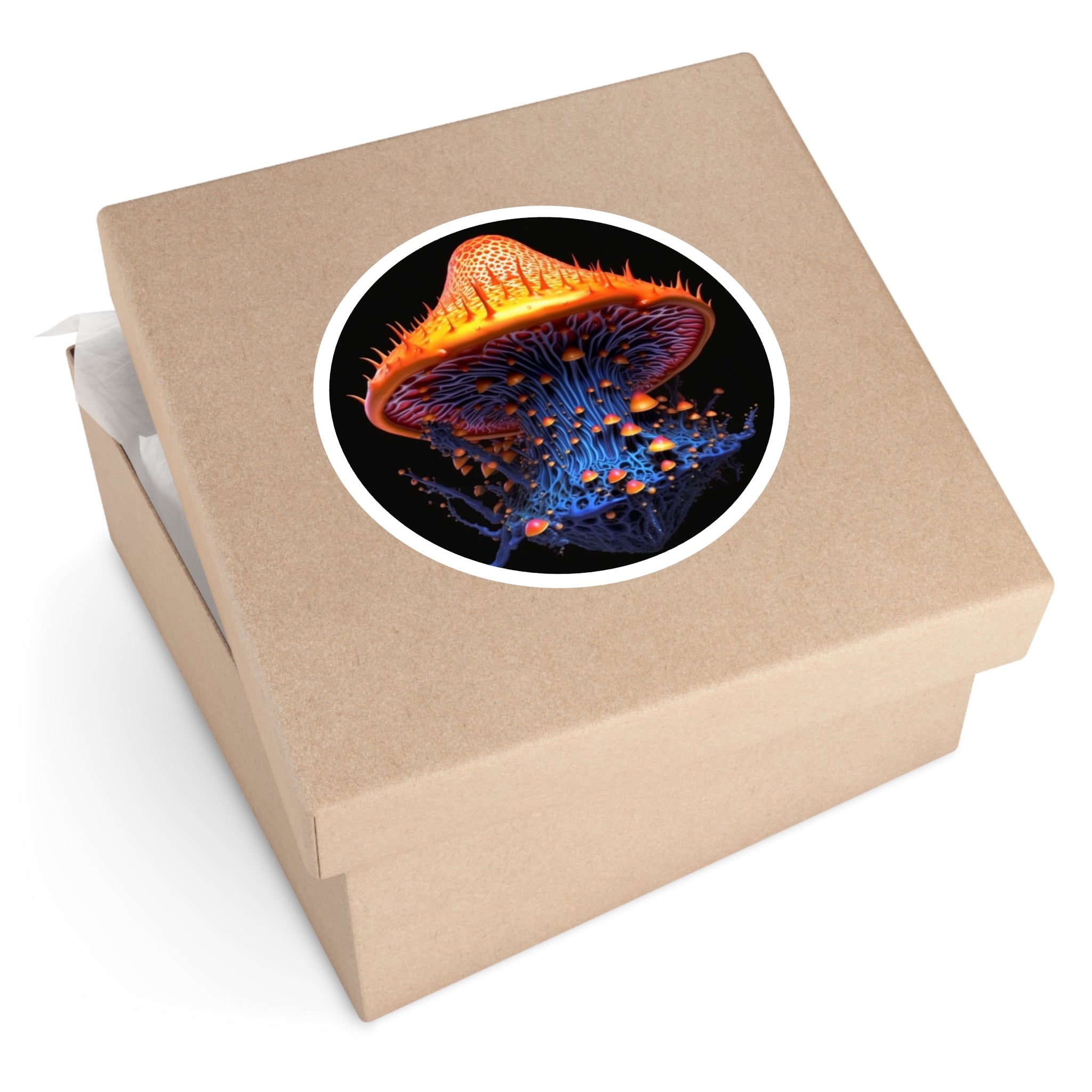 Fantasy Mushroom, Detailed Art Sticker, Creative Style, Colorful Gift