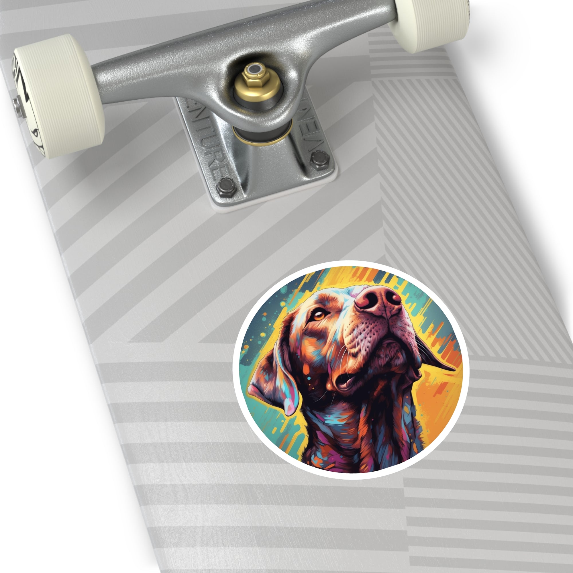 Psychedelic Dog Sticker, Colorful Art Design, Pet Lover Gift, Abstract Dog Portrait