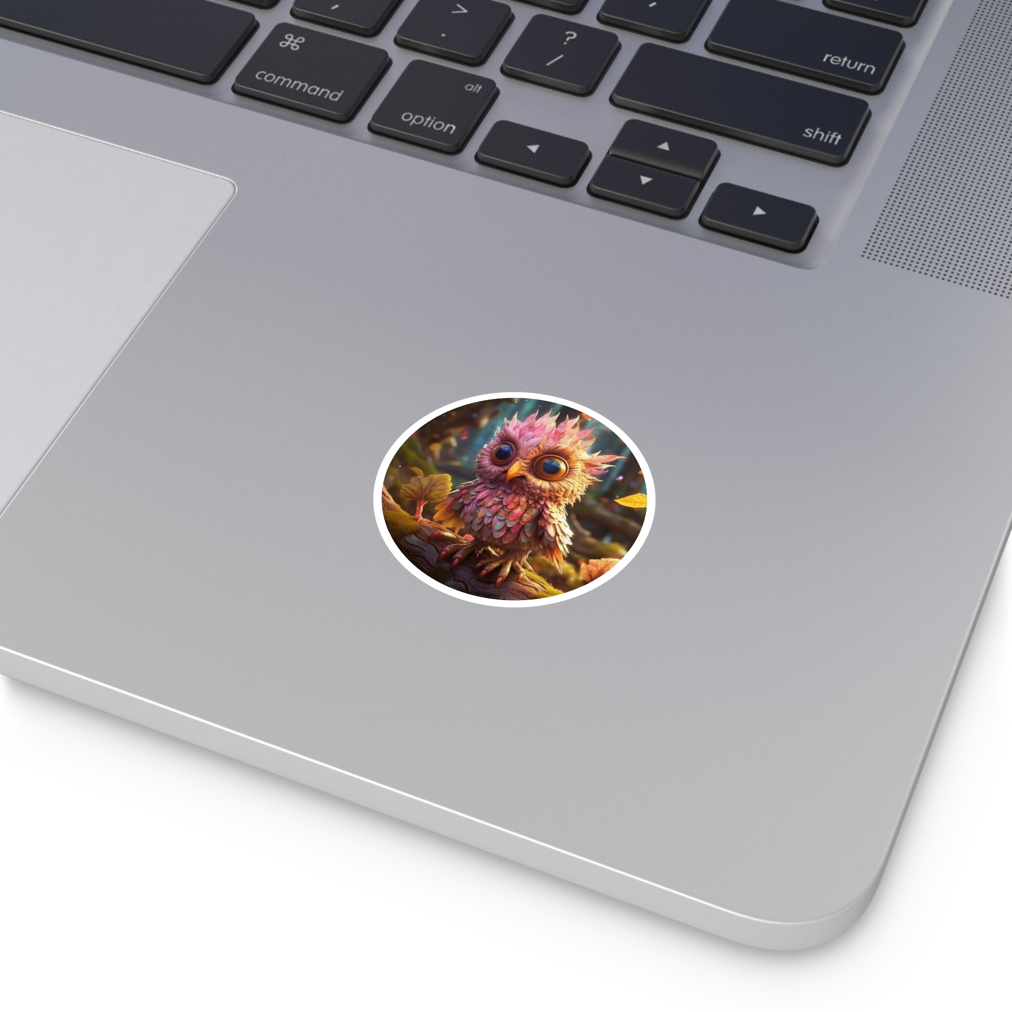 Autumn Owl, Colorful Forest Sticker, Whimsical Bird Art, Cozy Design