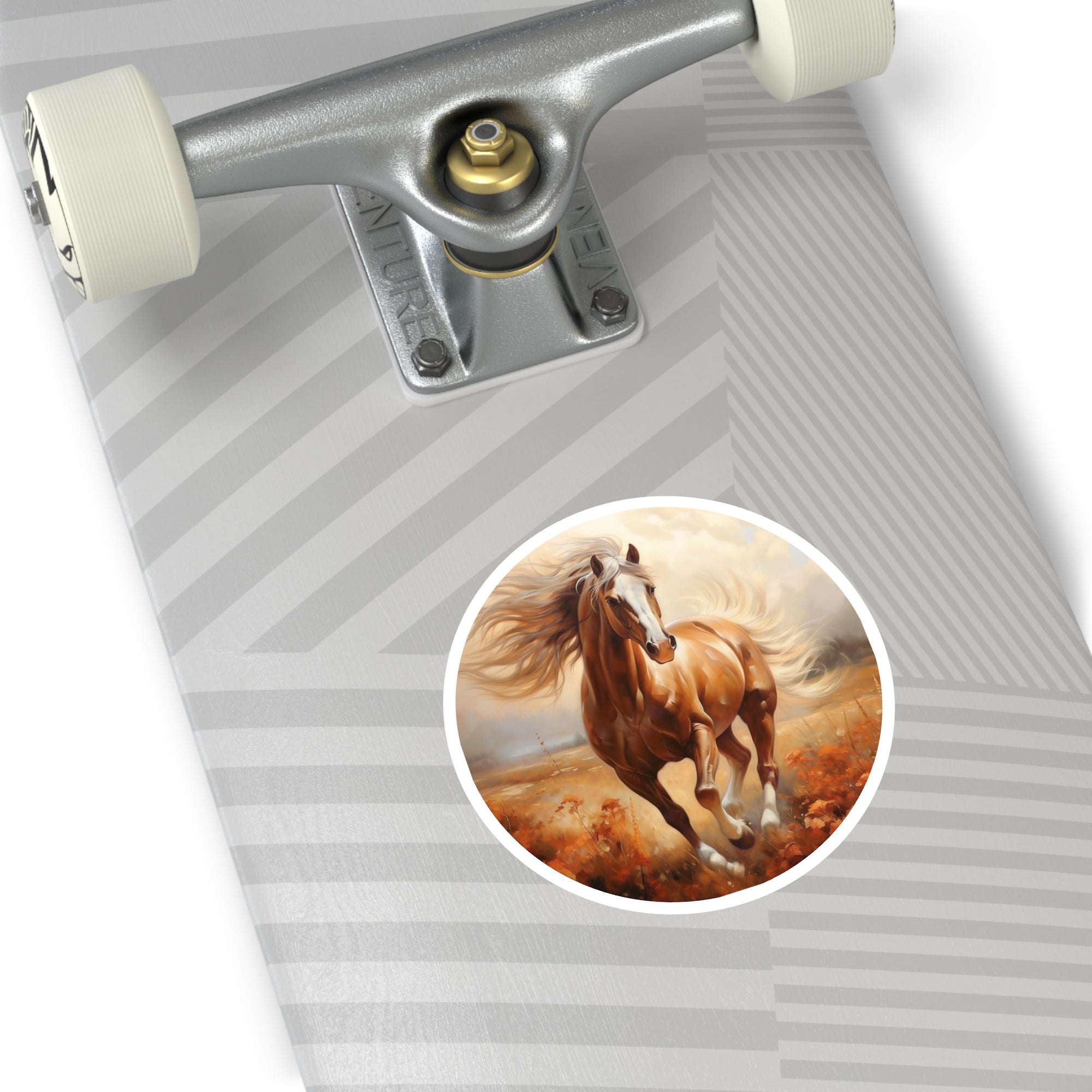 Brown Horse Running, Realistic Animal Sticker, Country Life Art, Nature Gift