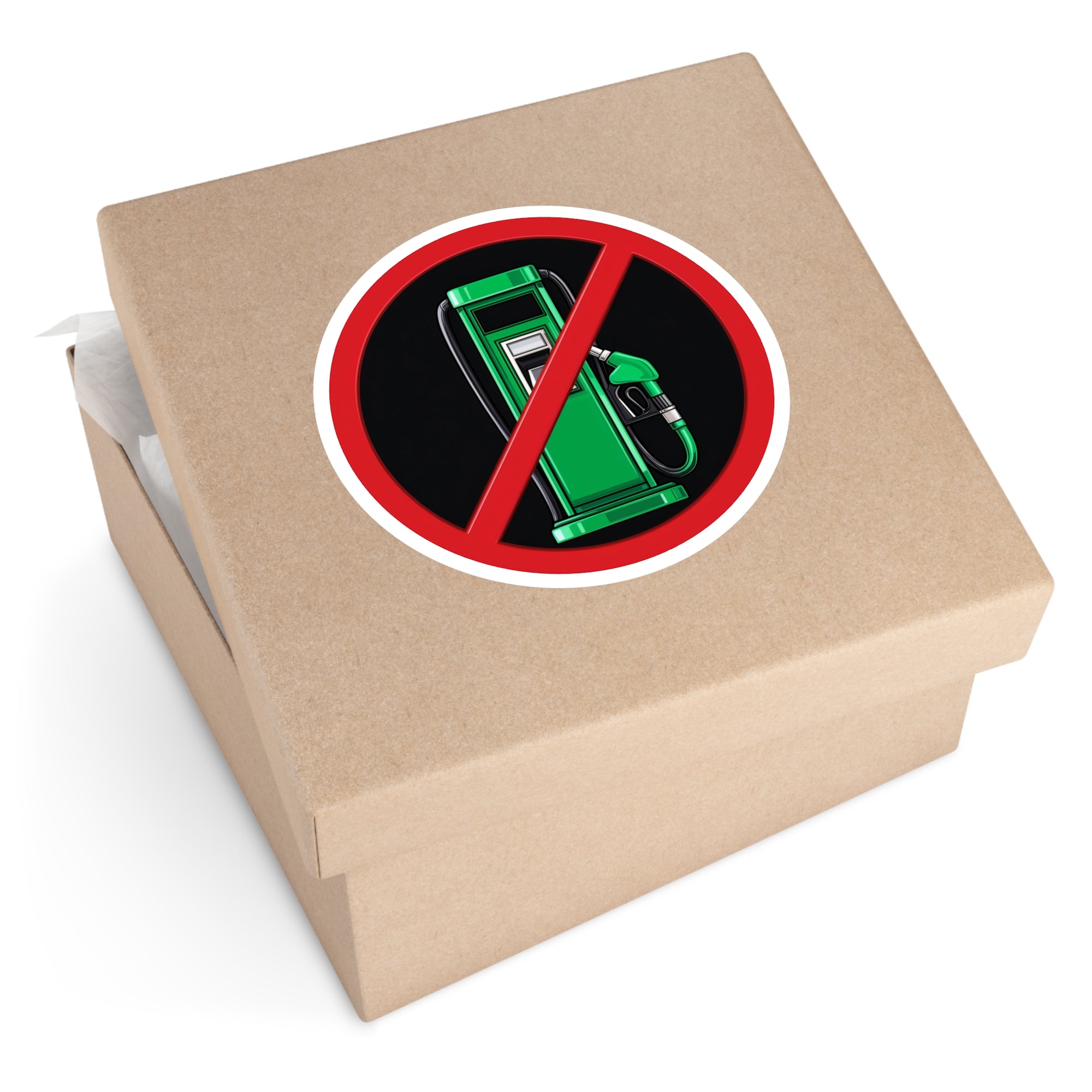 No Gas Pump Sticker, Eco Symbol Art, Electric Vehicle Design, Modern Gift