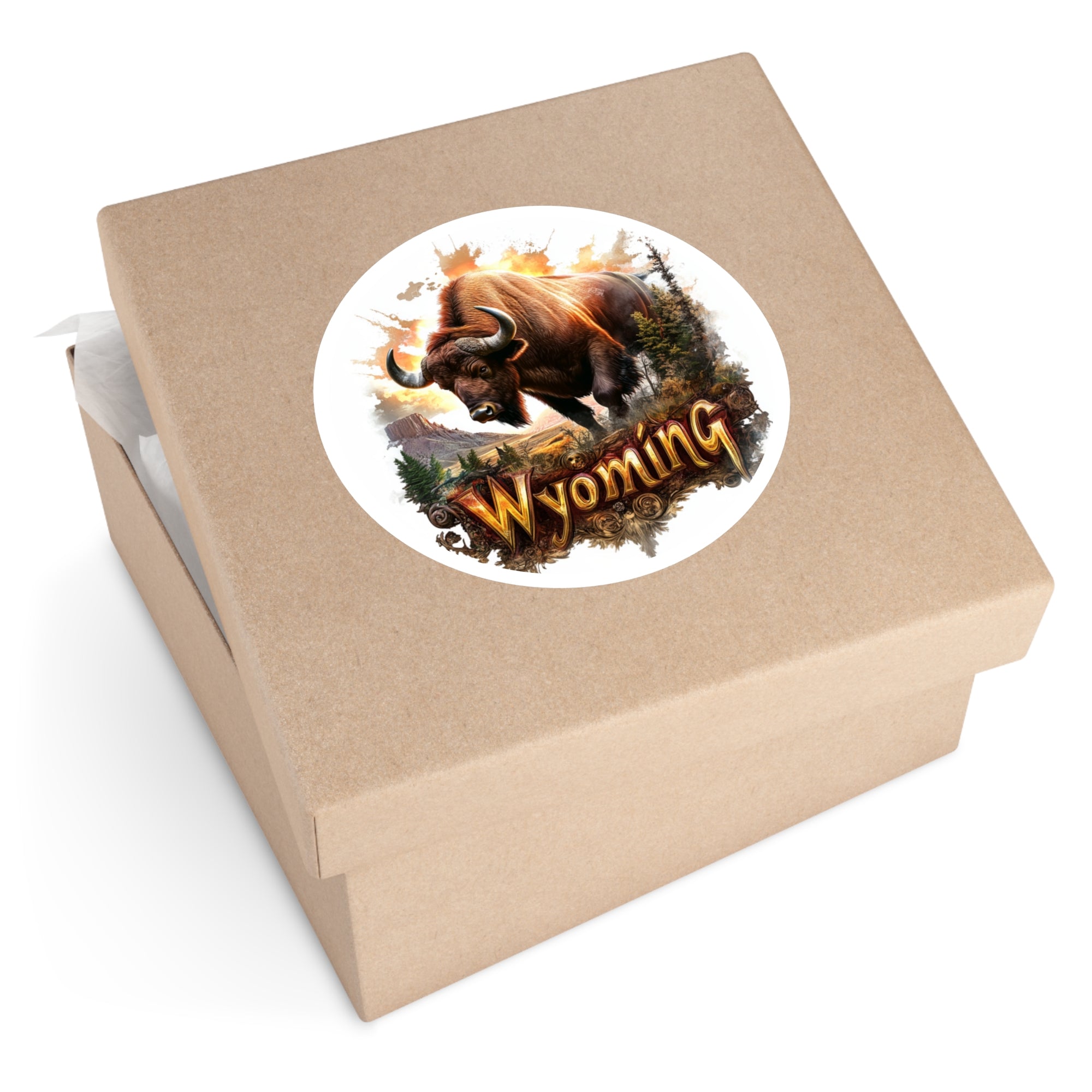 Buffalo Wyoming, Landscape Sticker, Travel Decor, Western Gift