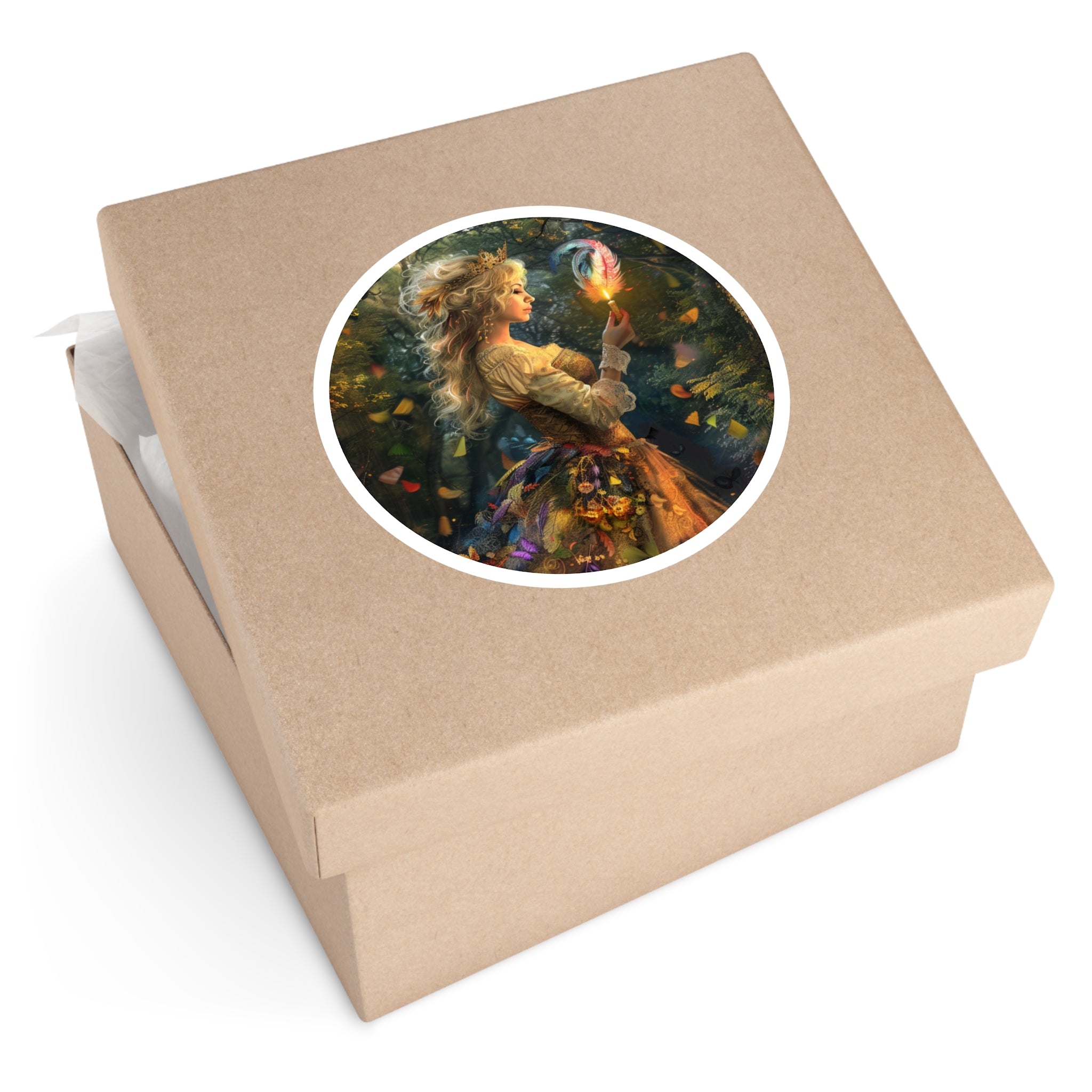 Victorian Forest, Artistic Sticker, Notebook Decor, Elegant Gift