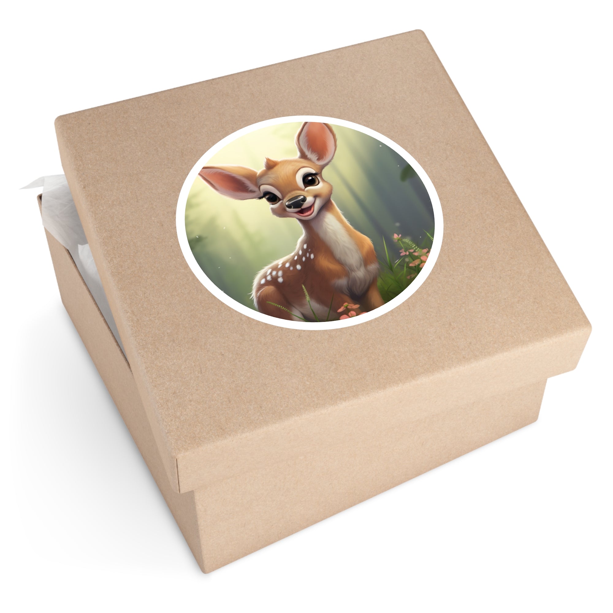 Cute Deer Sticker, Forest Animal Art, Laptop Decor, Whimsical Gift