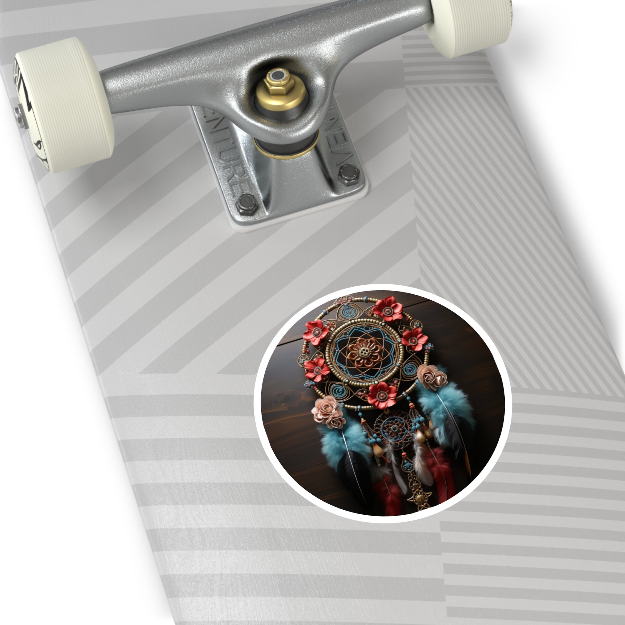 Floral Dreamcatcher Sticker, Boho Decorative Art, Notebook Gift