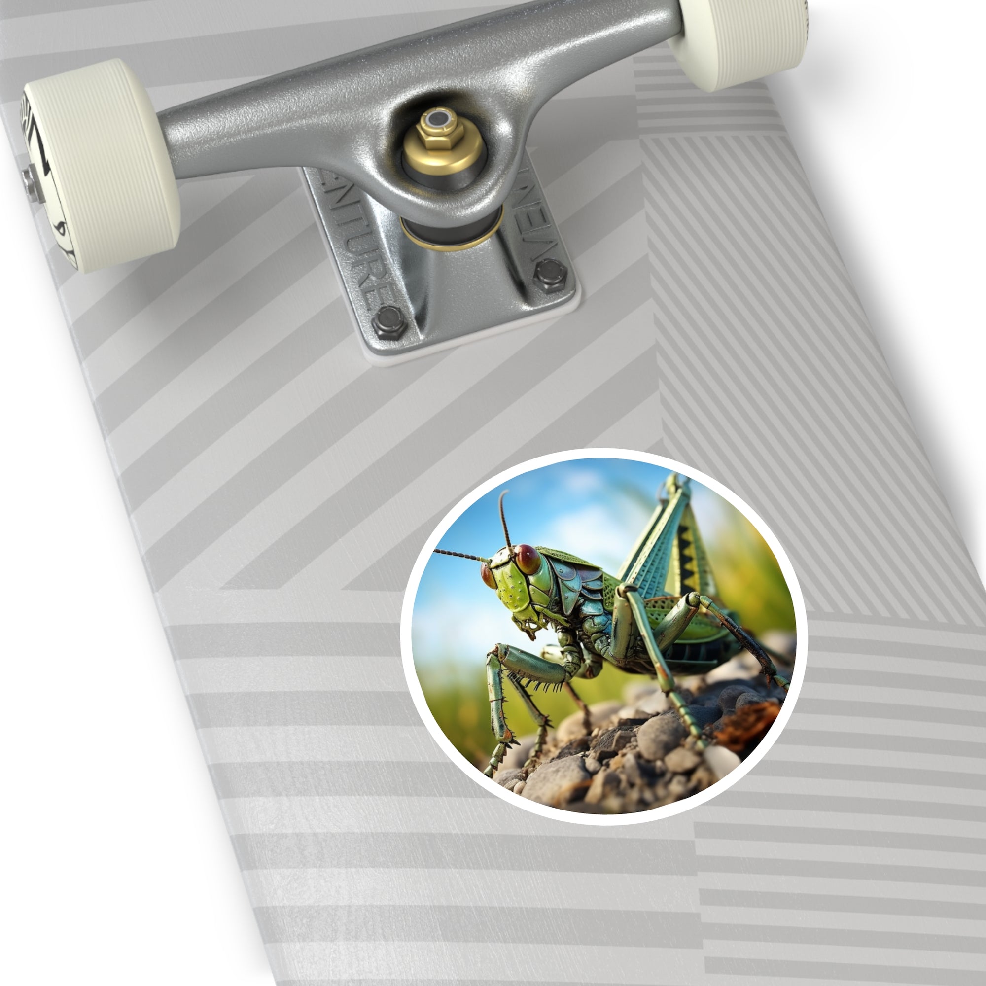 Grasshopper Close-Up, Nature Sticker, Notebook Decor, Outdoor Gift