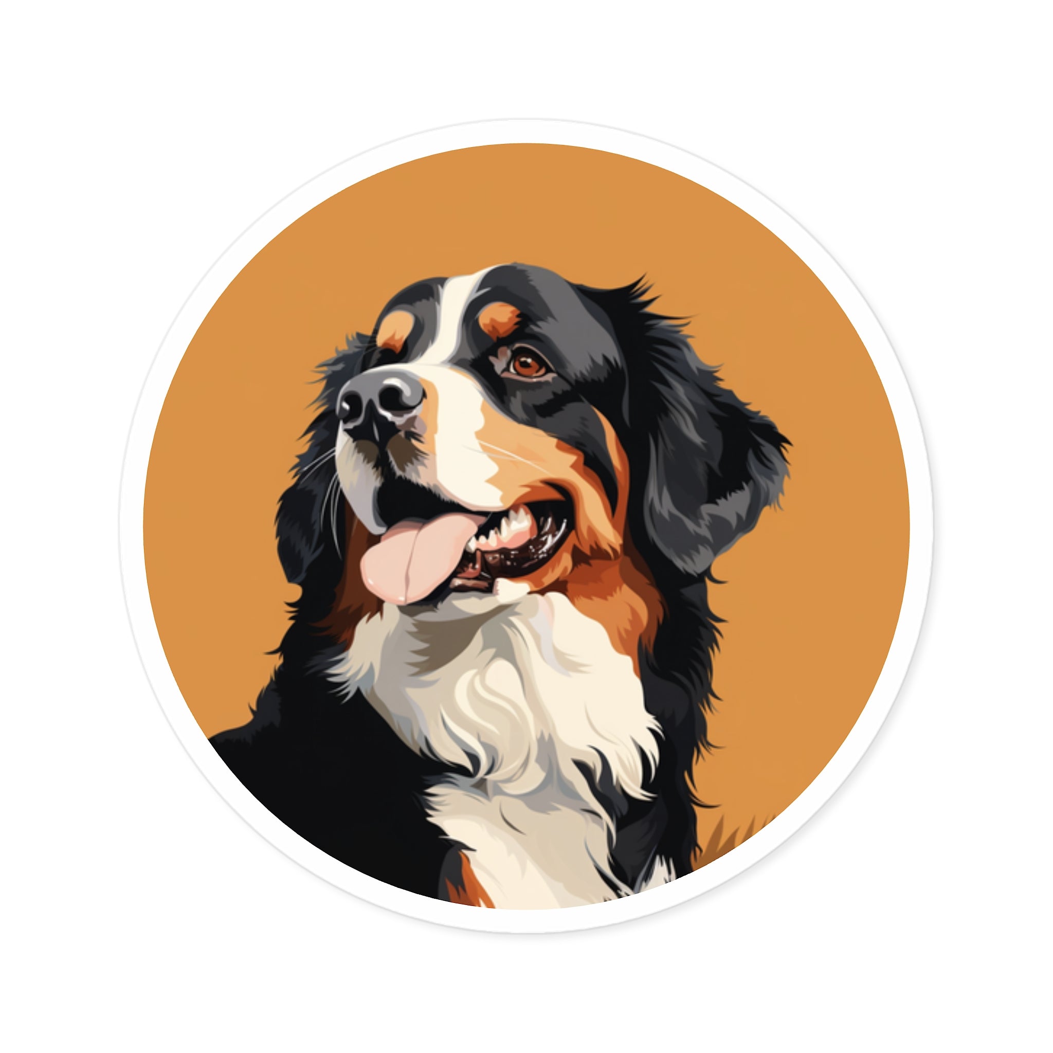 Bernese Mountain Dog, Flat Design Sticker, Laptop Decal, Gift for Dog Lovers