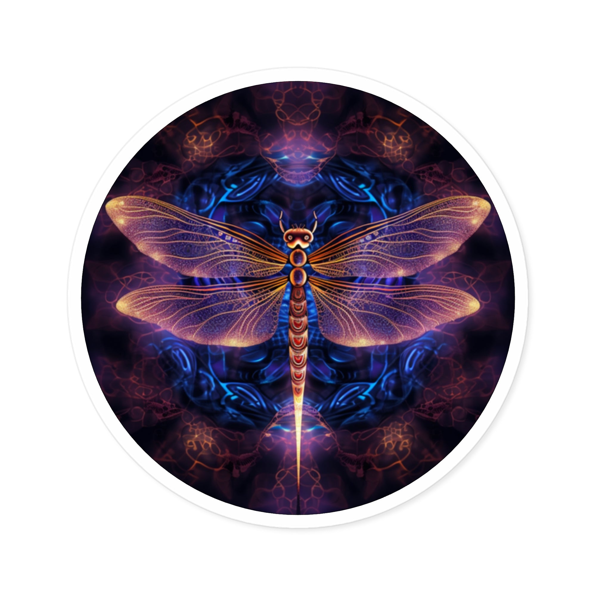 Dragonfly Art, Detailed Nature Sticker, Notebook Decor, Creative Gift