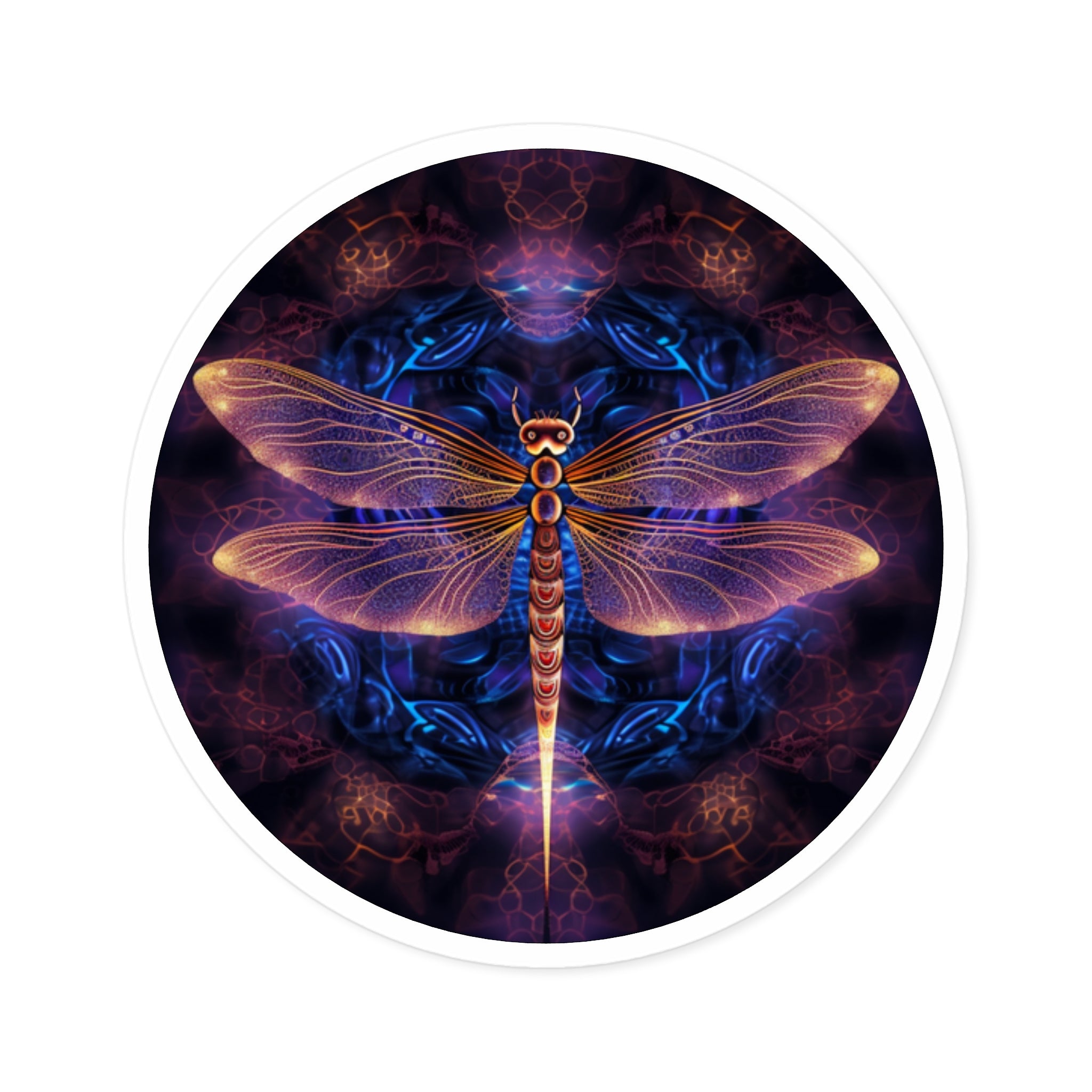 Dragonfly Art, Detailed Nature Sticker, Notebook Decor, Creative Gift