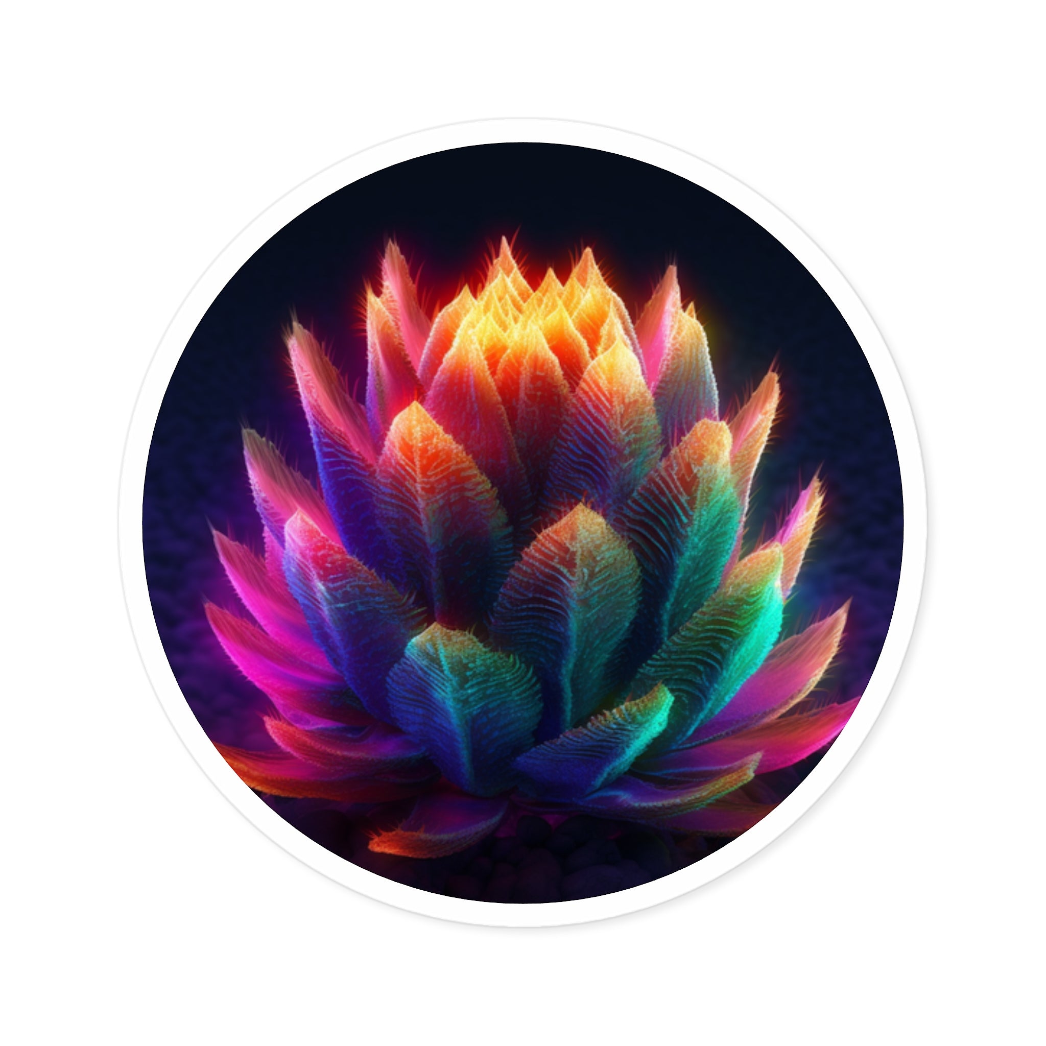 Cactus Cluster, Artistic Sticker, Nature Decor, Creative Gift