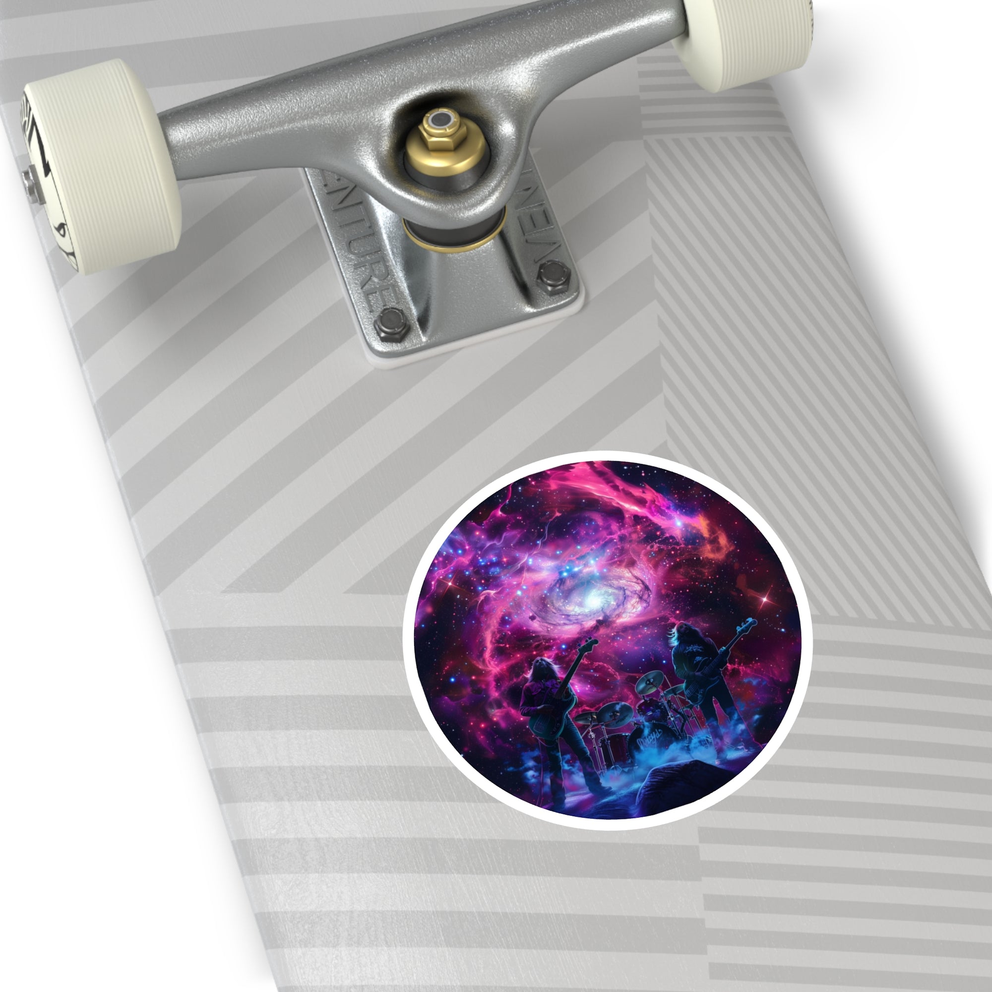 Cosmic Band, Psychedelic Music Sticker, Galaxy Art, Space Lovers Gift