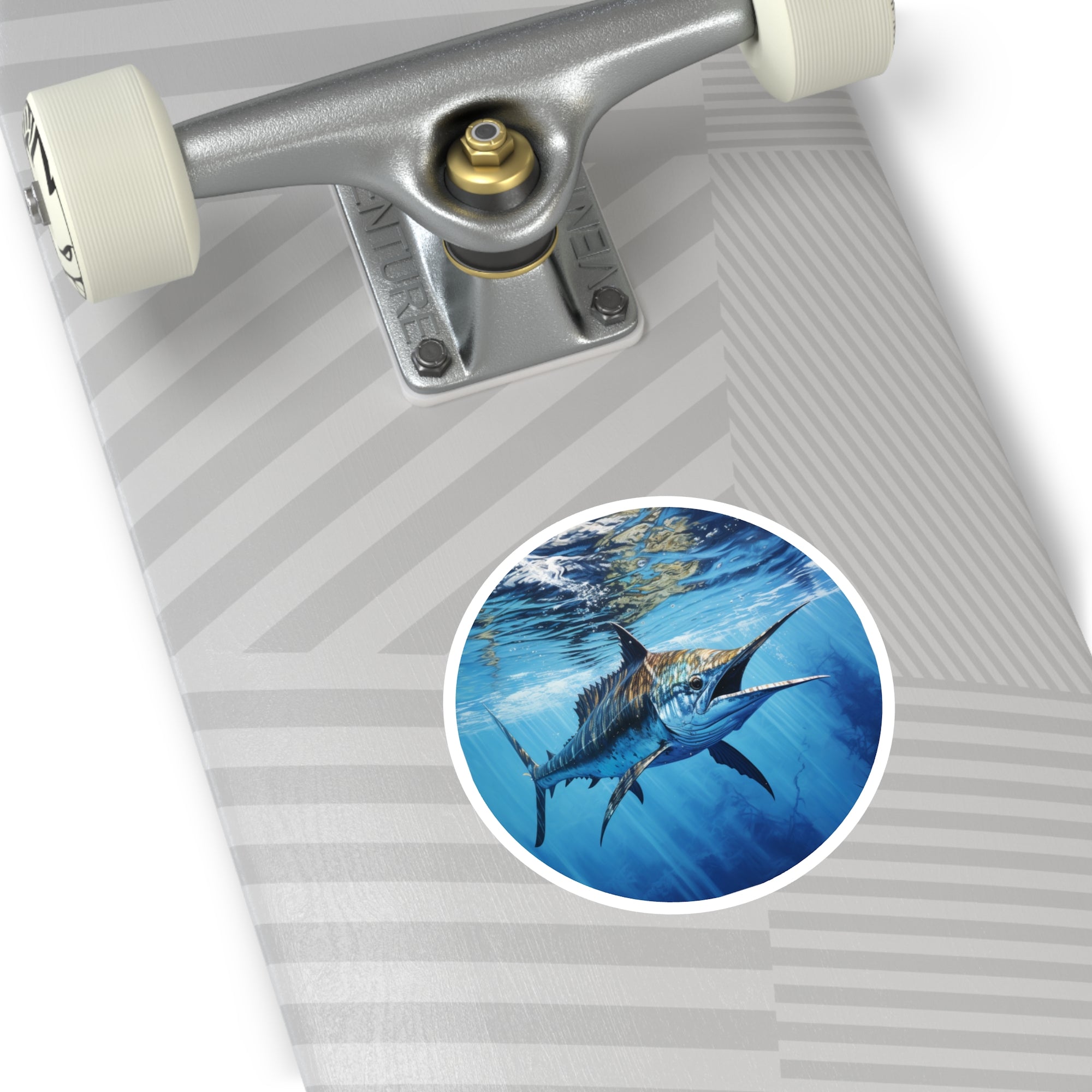Marlin Underwater Sticker, Ocean Wildlife Art, Fishing Design, Marine Beauty