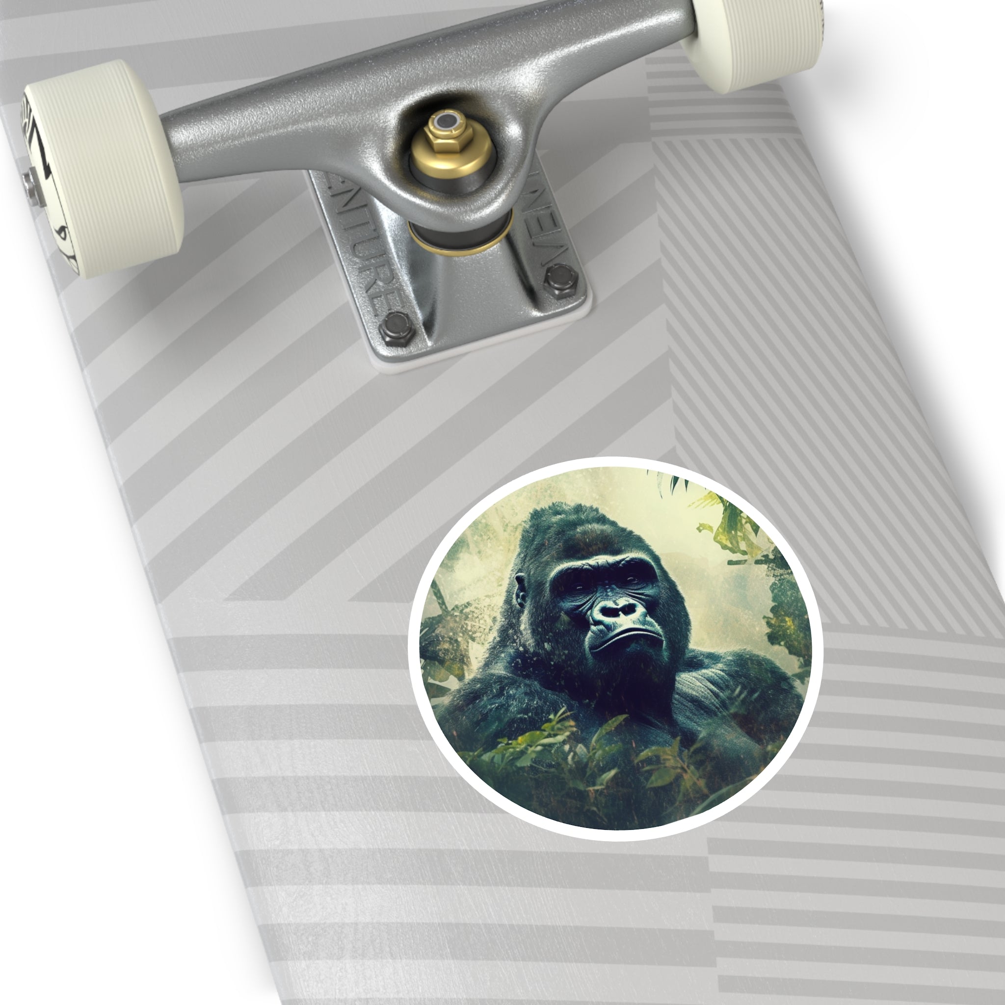 Gorilla Jungle Sticker, Realistic Wildlife Art, Nature Scene, Jungle Decor