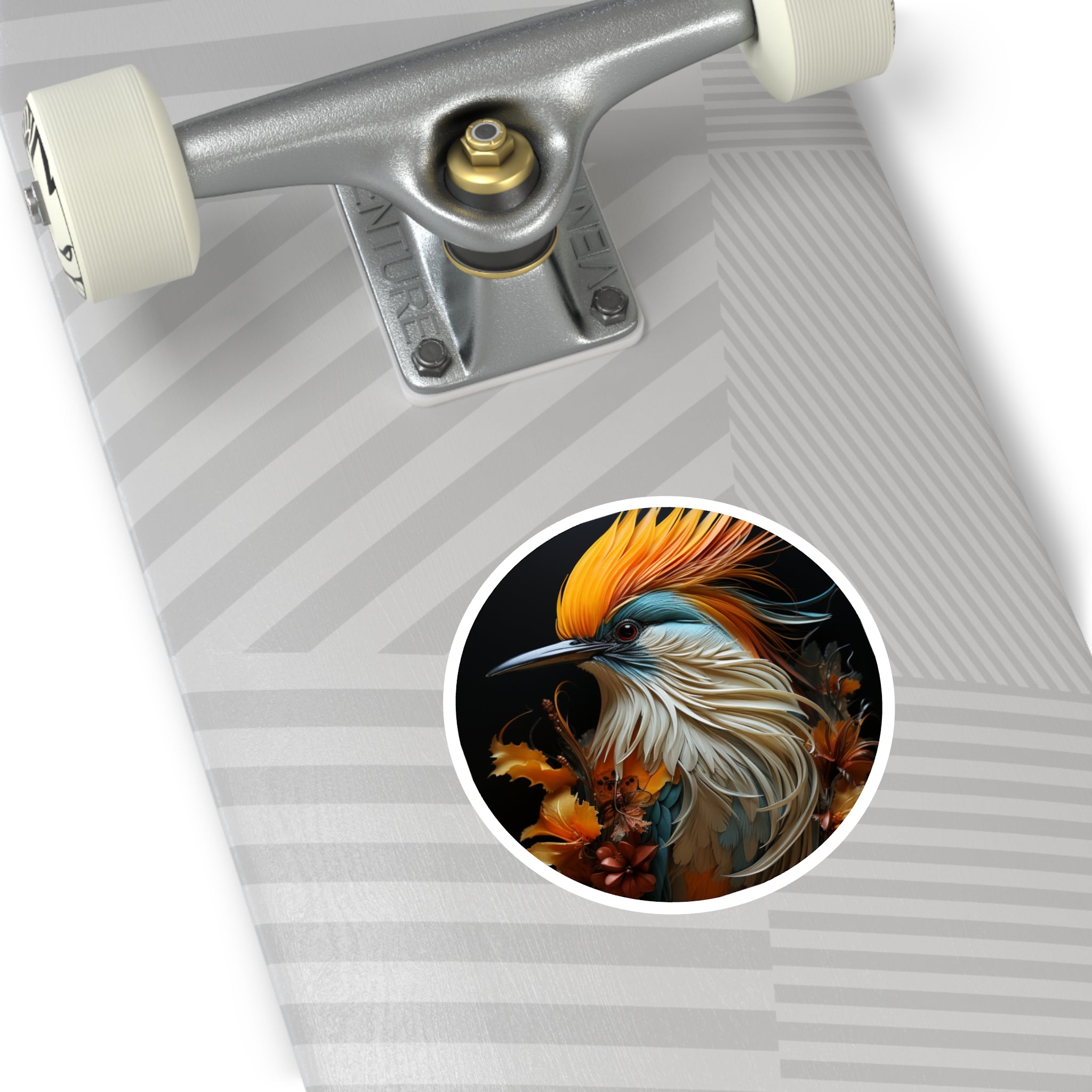 Bird of Paradise Sticker, Vibrant Feather Detail, Tropical Art Design, Nature Inspiration