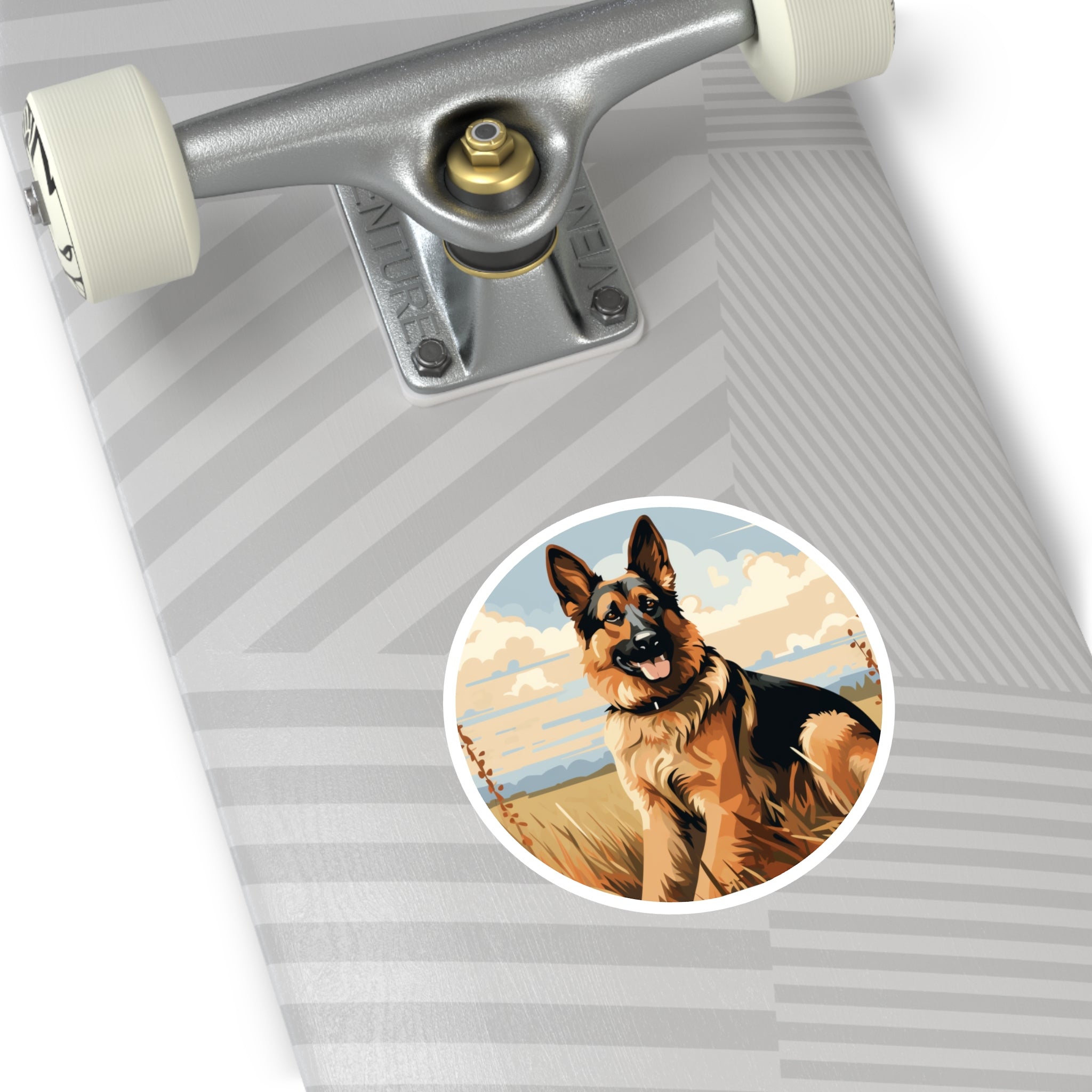 German Shepherd Sticker, Pixel Art Dog Design, Retro Style, Pet Lover Gift