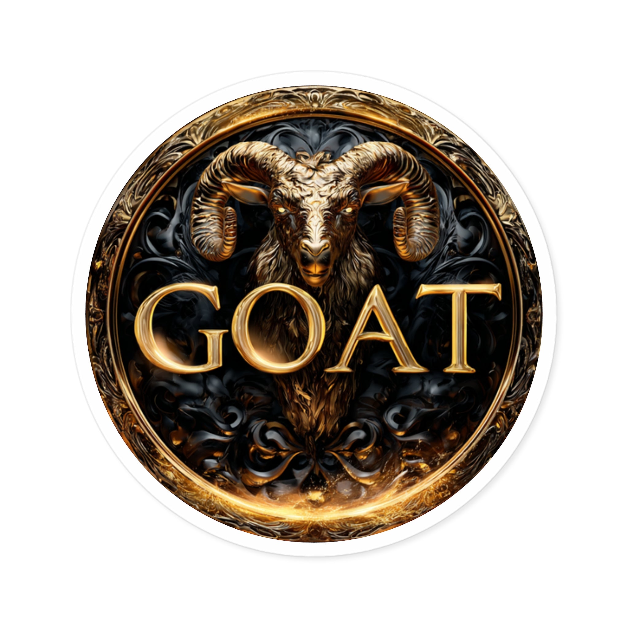 GOAT Lettering, Bold Art Sticker, Laptop Decor, Fun Gift