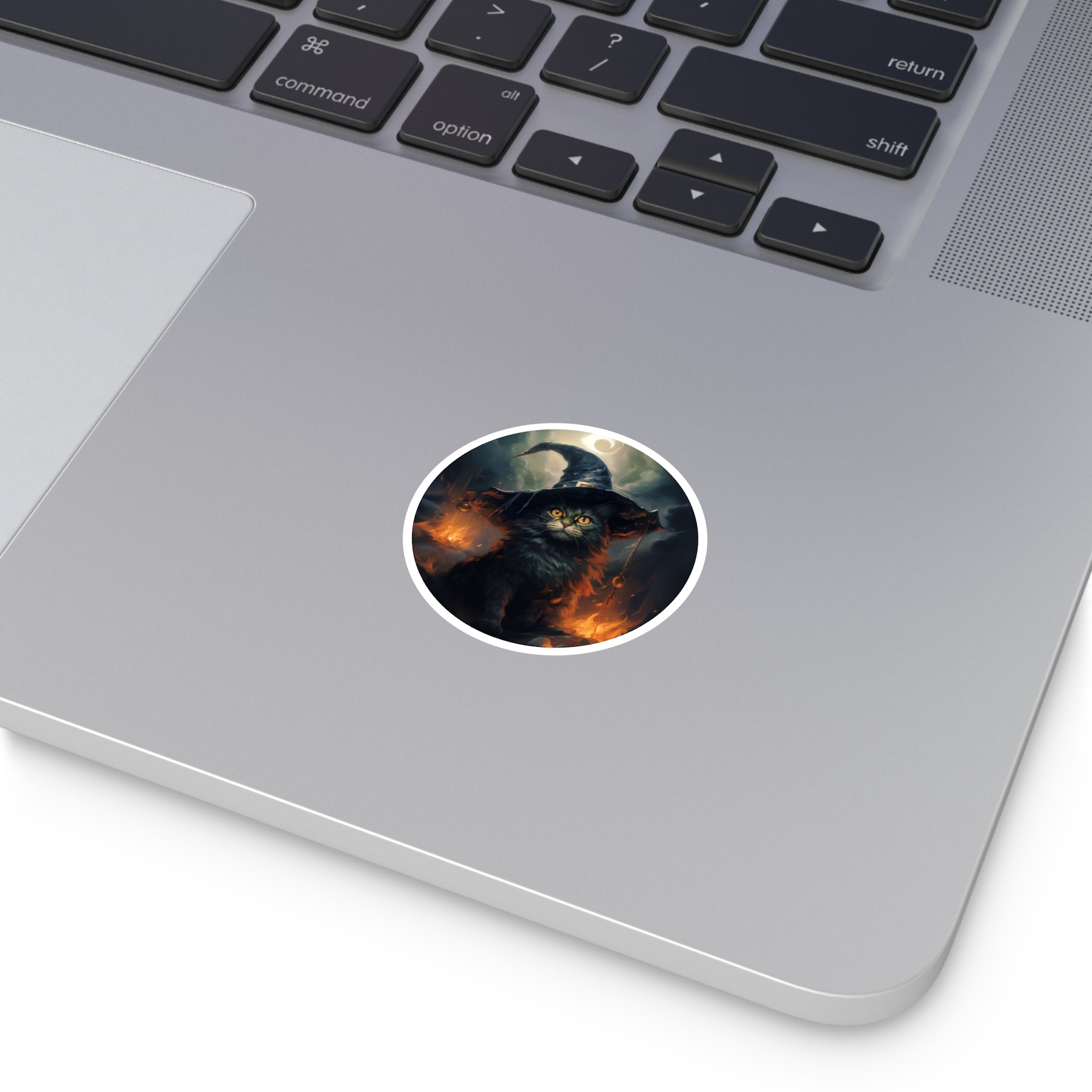 Spellbound Cat, Artistic Sticker, Fantasy Decor, Unique Gift