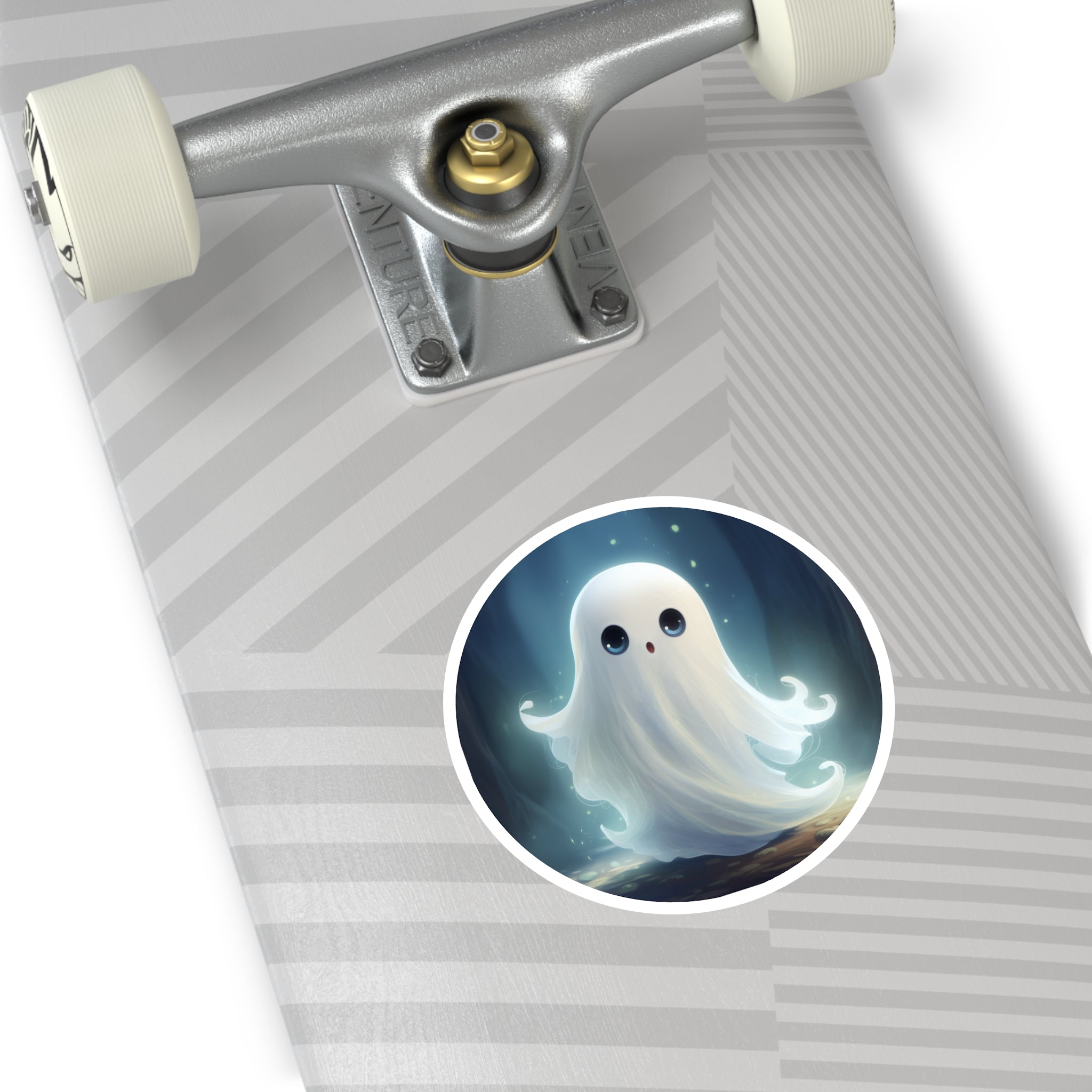 Cute Ghost Sticker, Kawaii Halloween Design, Spooky Season Art