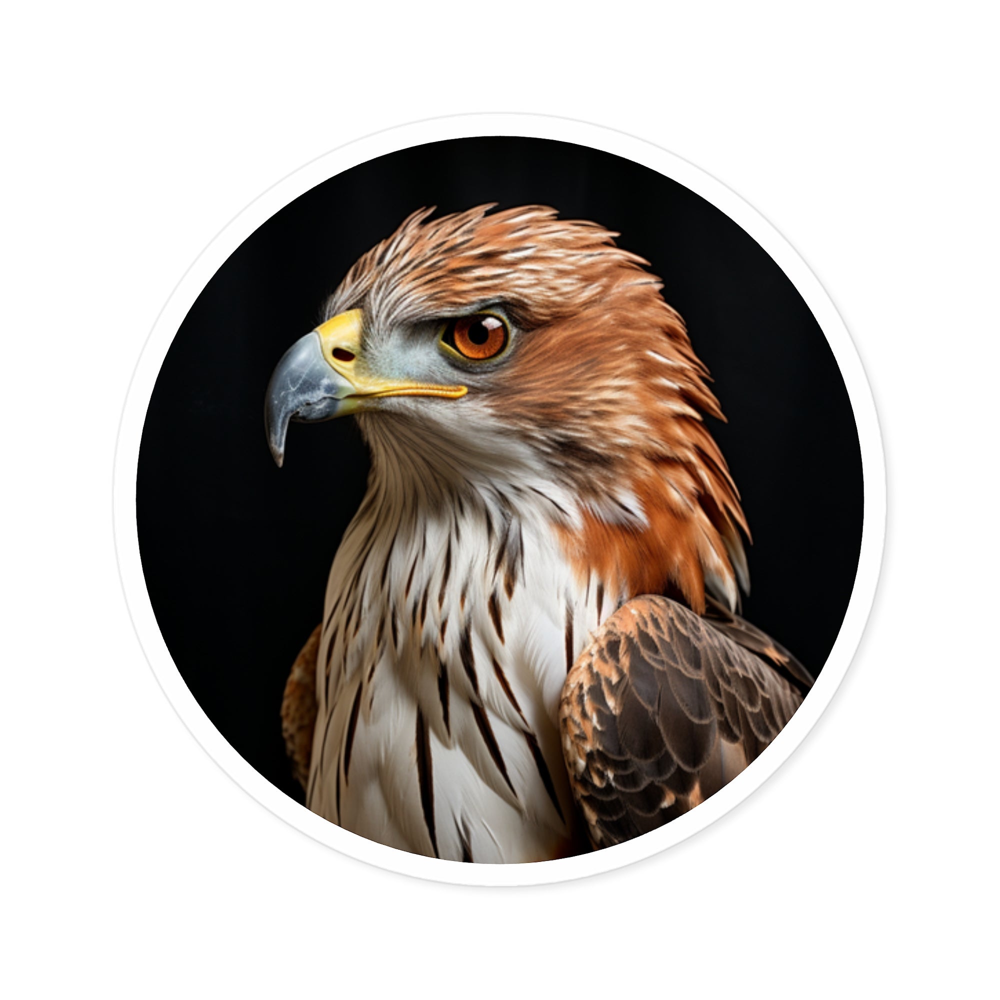 Hawk Sticker, Fierce Realistic Art, Wildlife Design, Collector’s Nature Gift