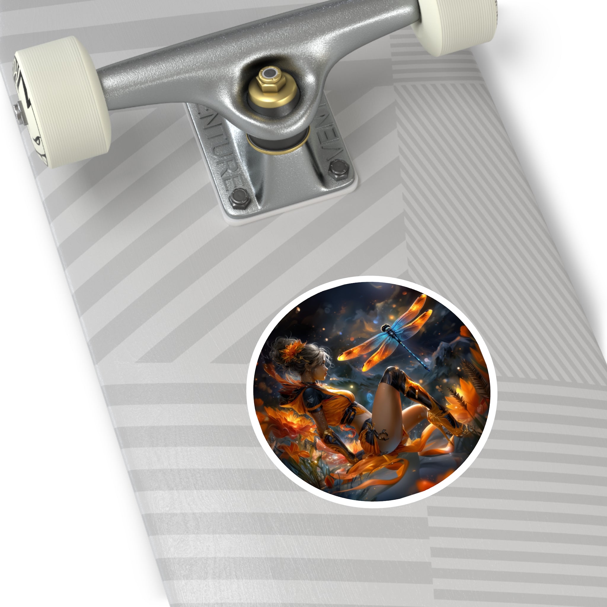 Orange Dragonfly Spirit Sticker