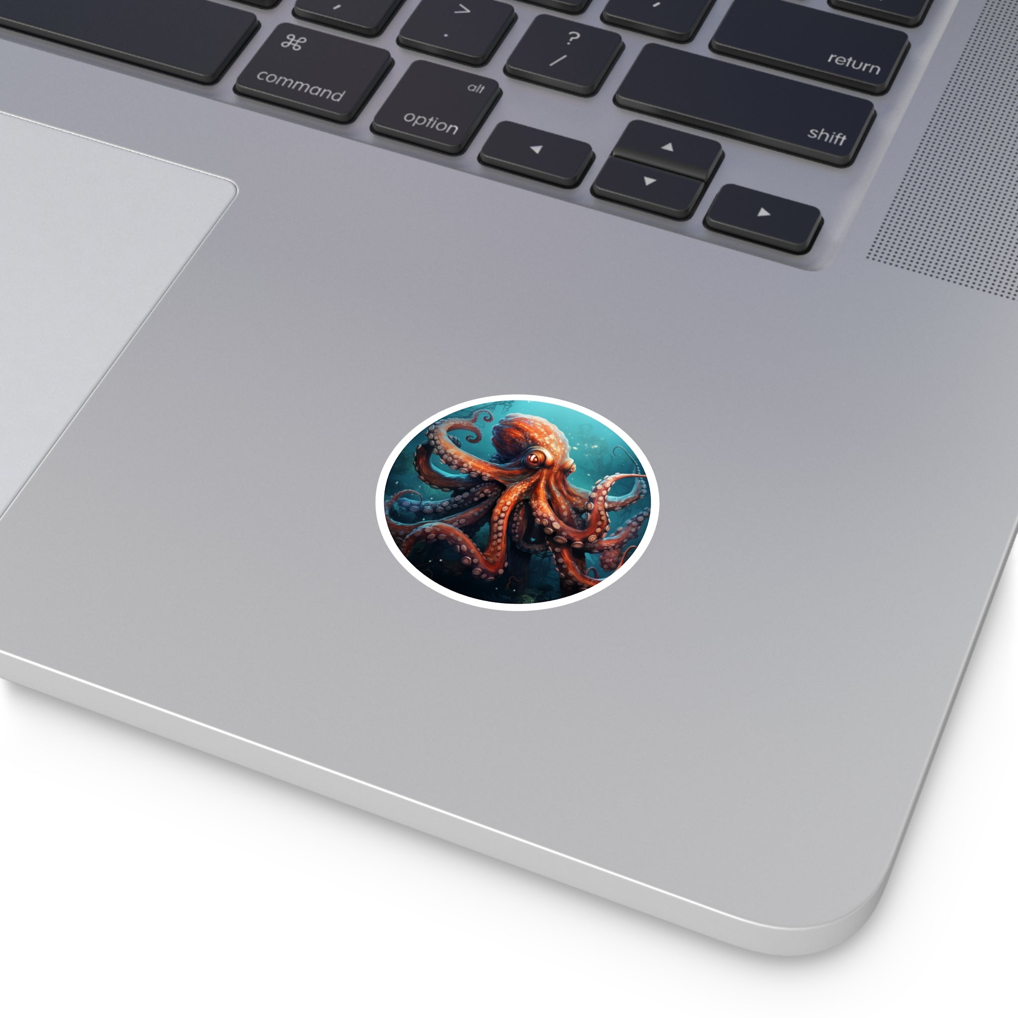 Deep Sea Octopus, Ocean Creature Sticker, Realistic Marine Design, Sea Art