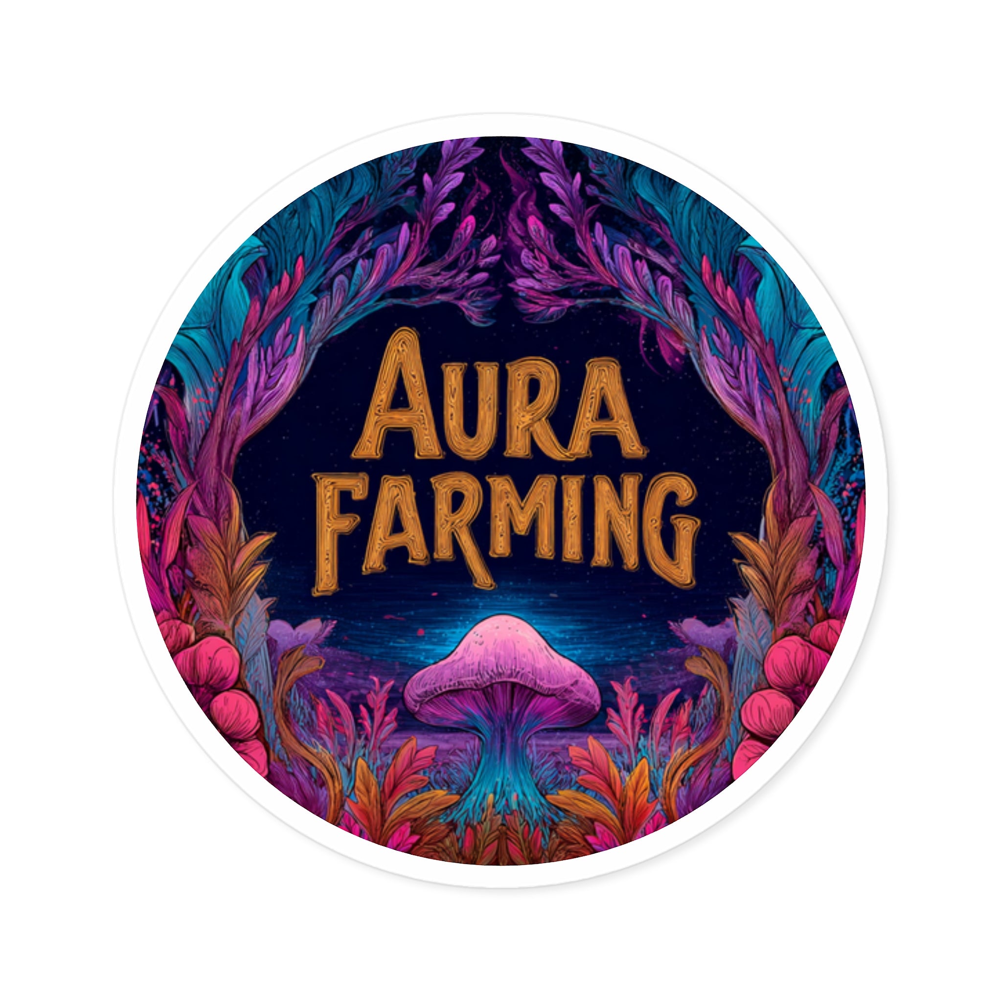 Aura Farming, fantasy garden Sticker, magical plants, nature display