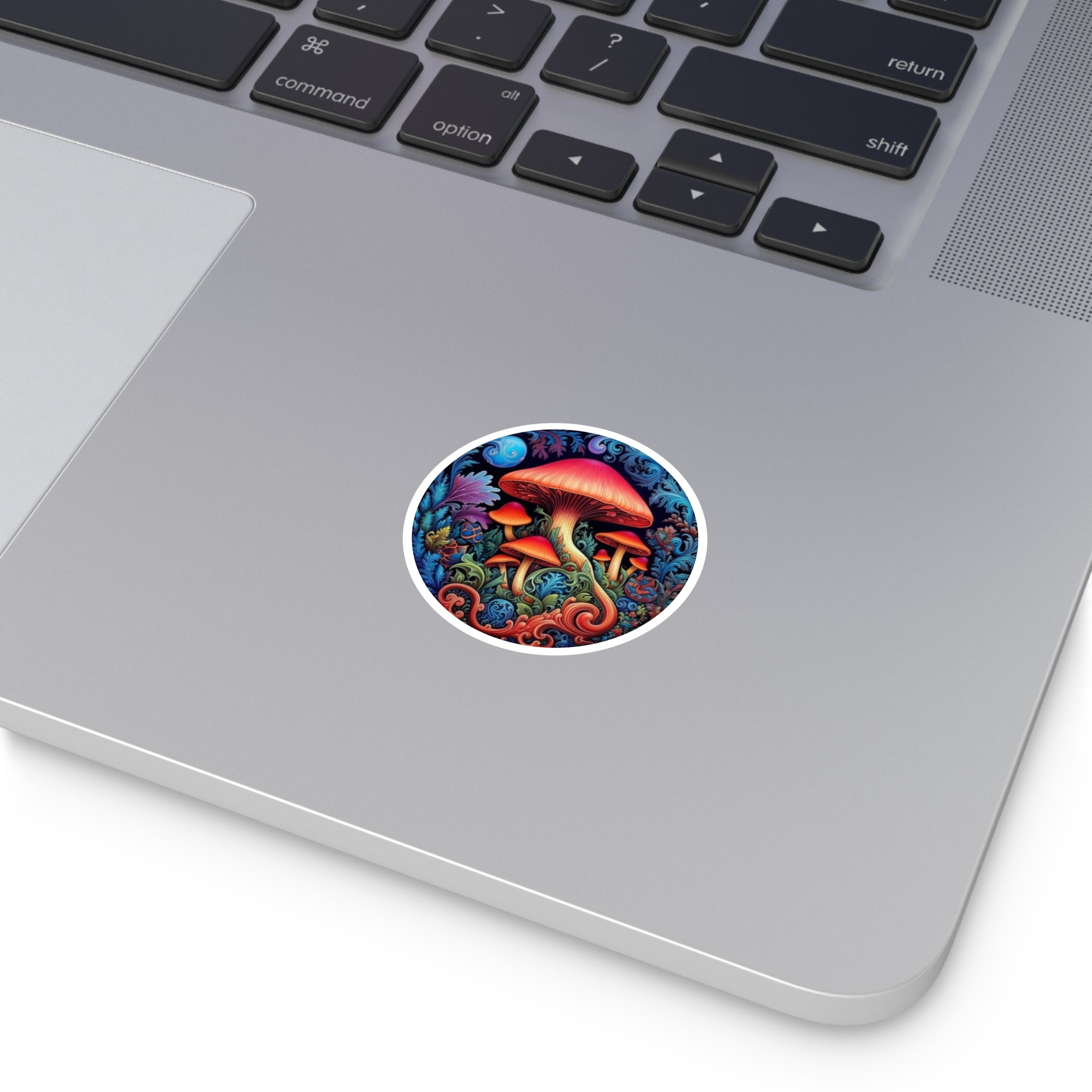 Psychedelic Jelly Mushroom Sticker, Trippy Art, Abstract Design, Vivid Fantasy