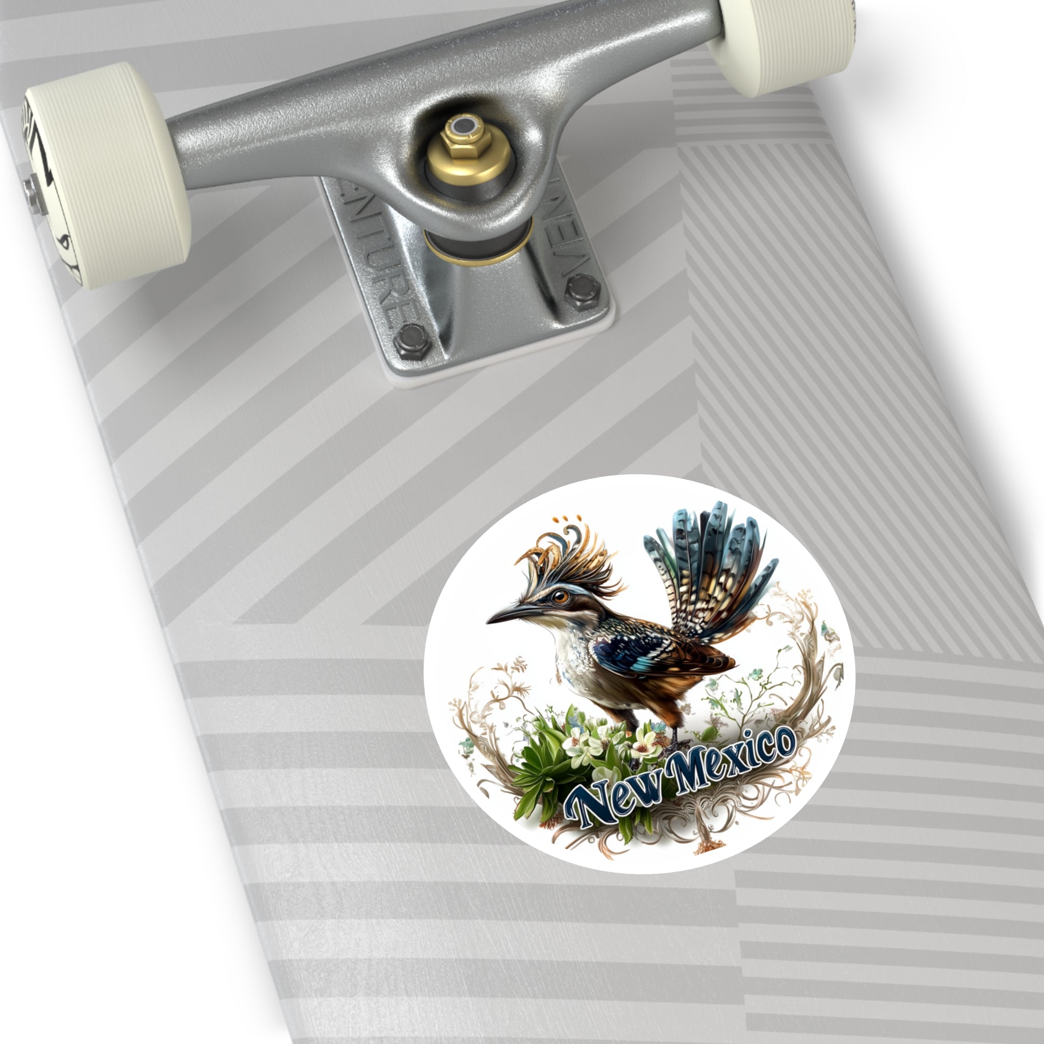 New Mexico Roadrunner, Yucca Flower Sticker, Laptop or Water Bottle, State Bird Art