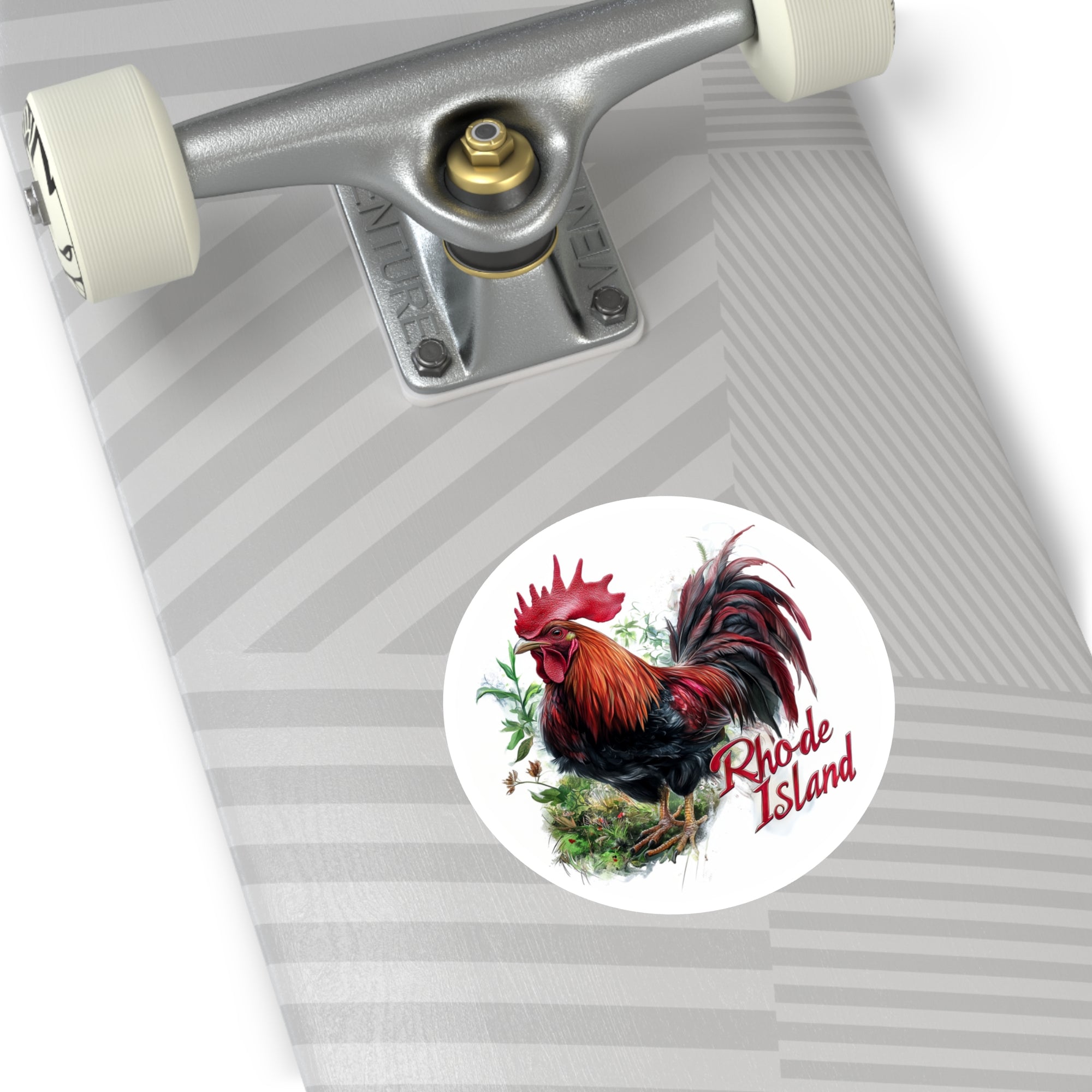 Rhode Island Red Sticker, State Bird Design, Farm Animal Art, Rustic Scene